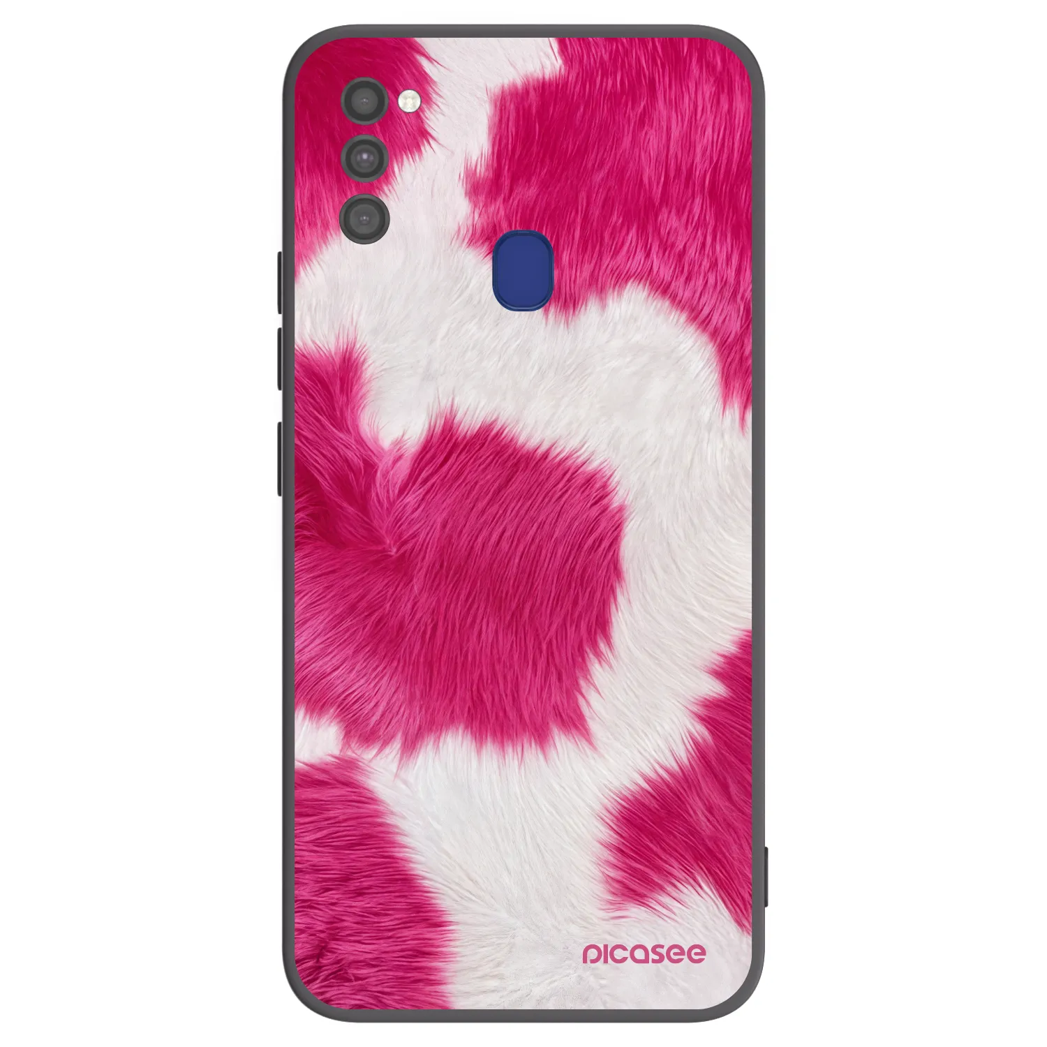 Picasee Μαύρη θήκη σιλικόνης για Samsung Galaxy M21 M215F - Pink Moo