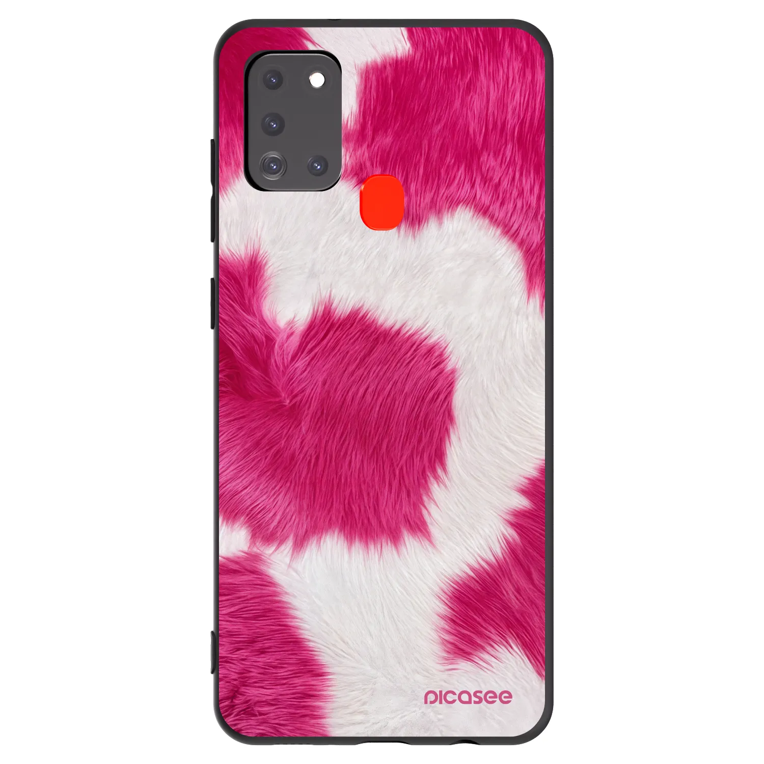Picasee Μαύρη θήκη σιλικόνης για Samsung Galaxy A21s - Pink Moo