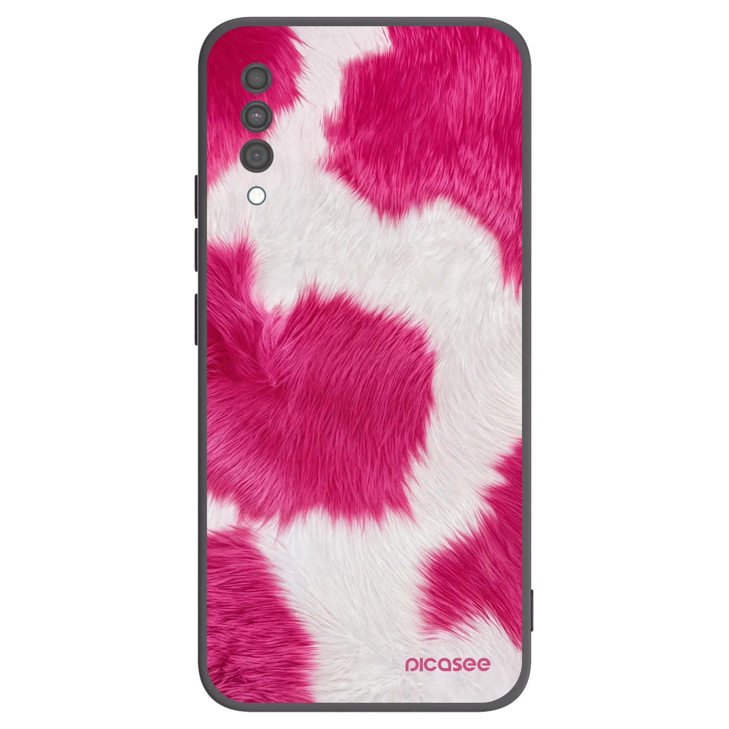 Picasee Μαύρη θήκη σιλικόνης για Samsung Galaxy A30s A307F - Pink Moo