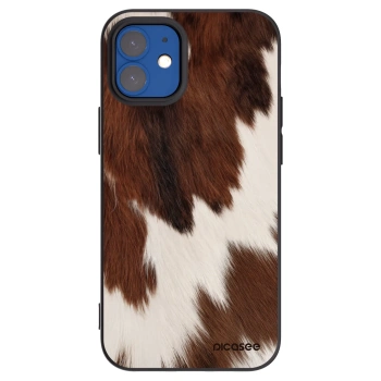 Picasee Μαύρη θήκη σιλικόνης για Apple iPhone 12 mini - Rustica