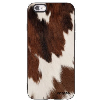 Picasee Μαύρη θήκη σιλικόνης για Apple iPhone 6/6S - Rustica