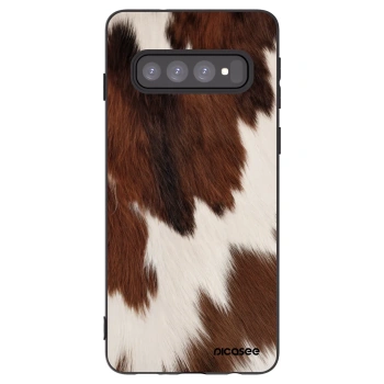 Picasee Μαύρη θήκη σιλικόνης για Samsung Galaxy S10 G973 - Rustica
