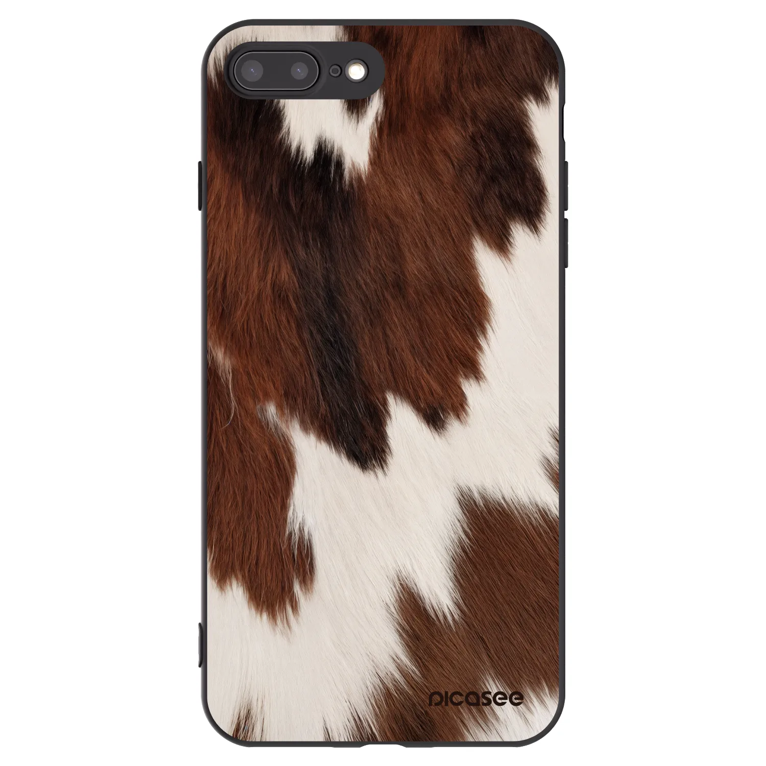 Picasee Μαύρη θήκη σιλικόνης για Apple iPhone 8 Plus - Rustica