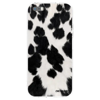 Picasee διαφανής θήκη σιλικόνης Apple iPhone 5/5S/SE - Black Moo