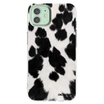 Picasee διαφανής θήκη σιλικόνης Apple iPhone 12 - Black Moo