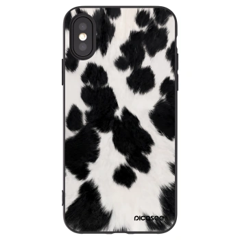 Picasee Μαύρη θήκη σιλικόνης για Apple iPhone X/XS - Black Moo