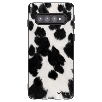 Picasee Μαύρη θήκη σιλικόνης για Samsung Galaxy S10 G973 - Black Moo