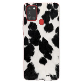 Picasee διαφανής θήκη σιλικόνης Samsung Galaxy A21s - Black Moo