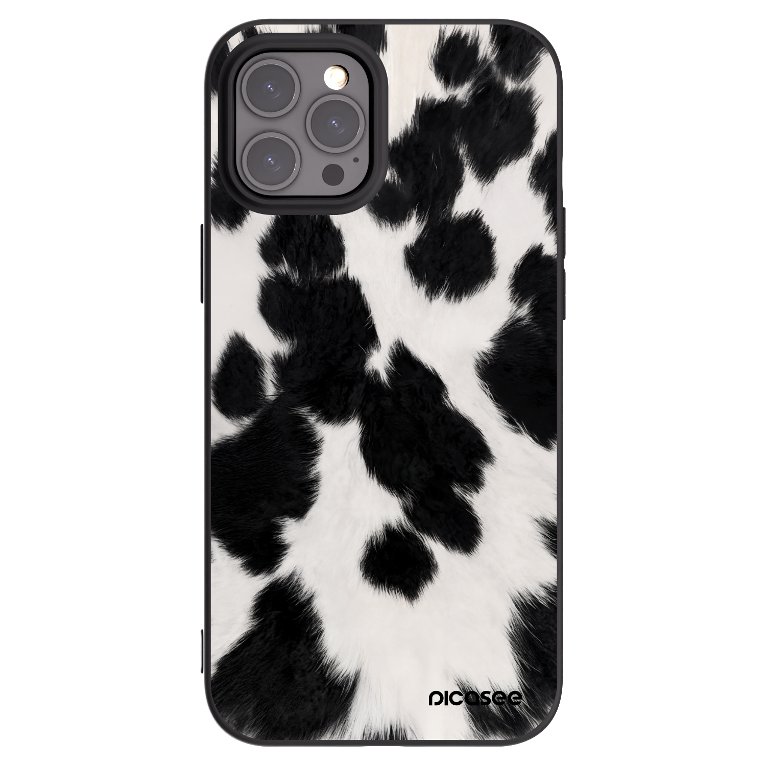 Picasee Μαύρη θήκη σιλικόνης για Apple iPhone 12 Pro Max - Black Moo