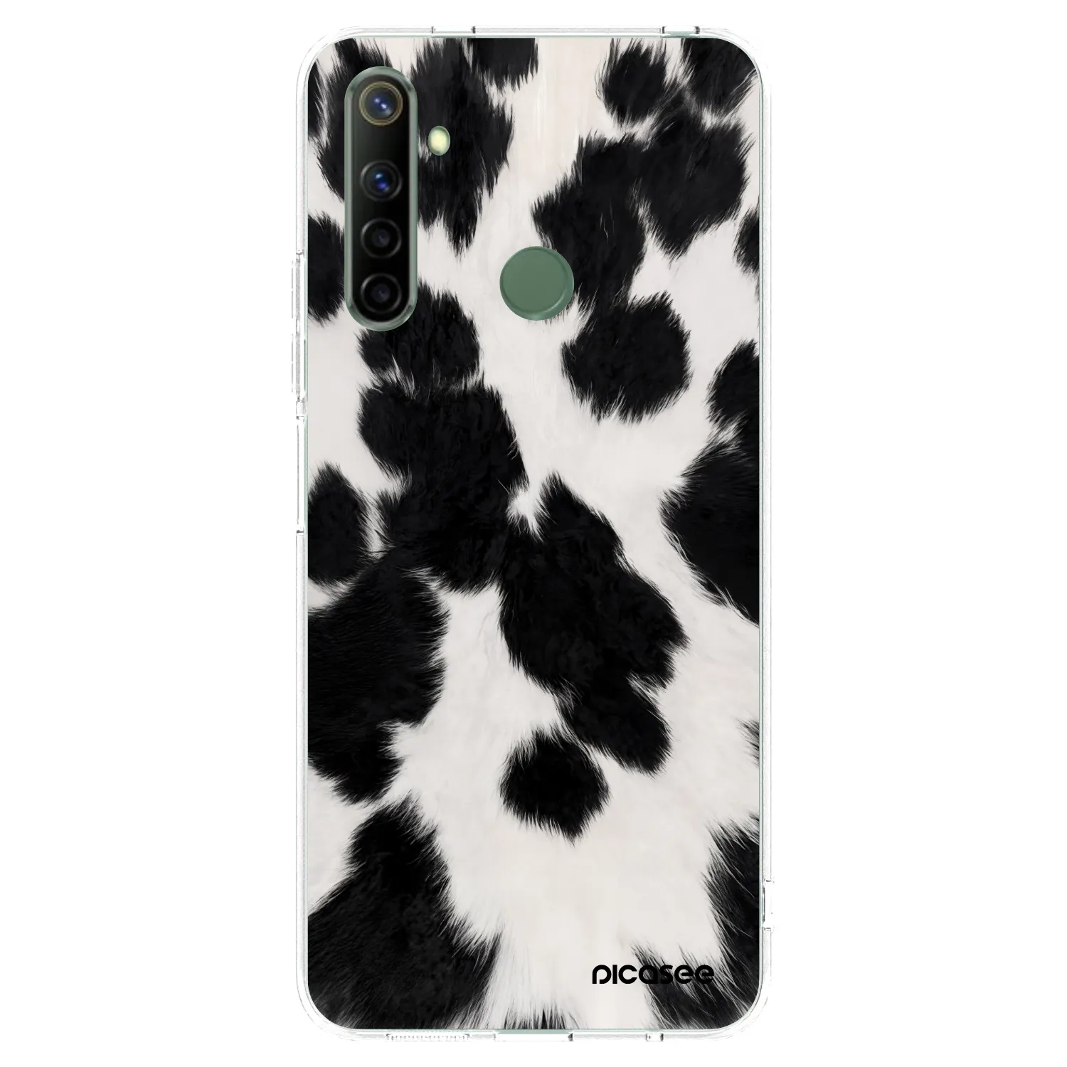 Picasee διαφανής θήκη σιλικόνης Realme 6i - Black Moo