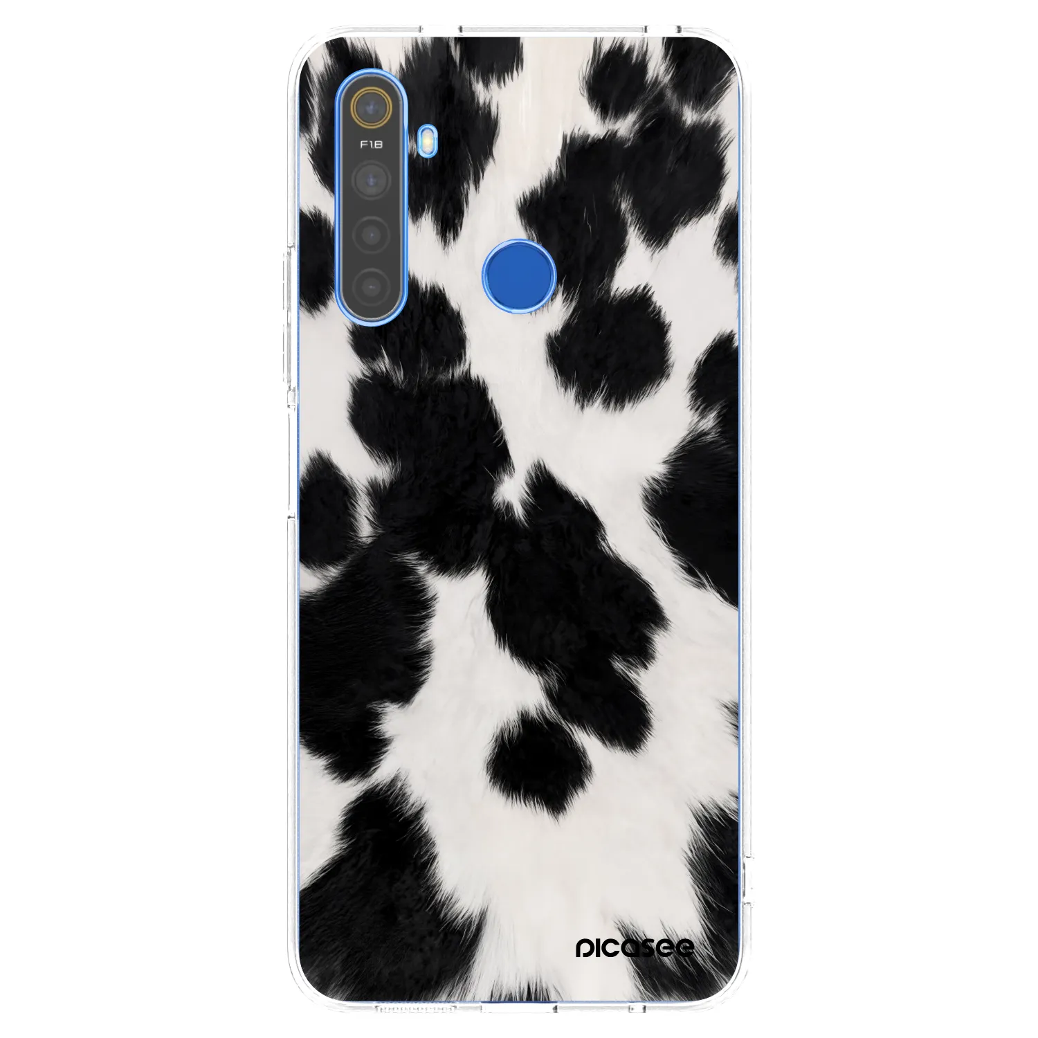 Picasee διαφανής θήκη σιλικόνης Realme 5 - Black Moo