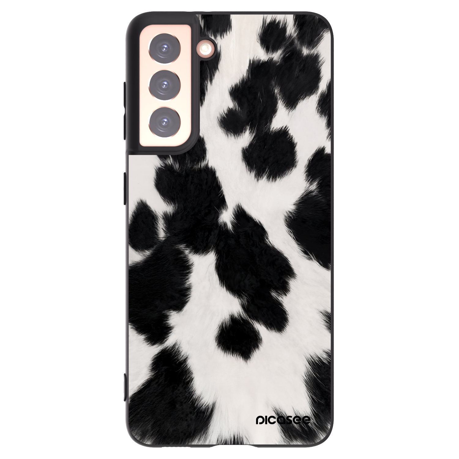 Picasee Μαύρη θήκη σιλικόνης για Samsung Galaxy S21 5G G991B - Black Moo