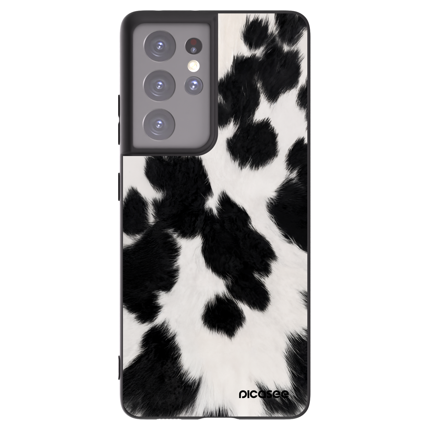 Picasee Μαύρη θήκη σιλικόνης για Samsung Galaxy S21 Ultra 5G G998B - Black Moo