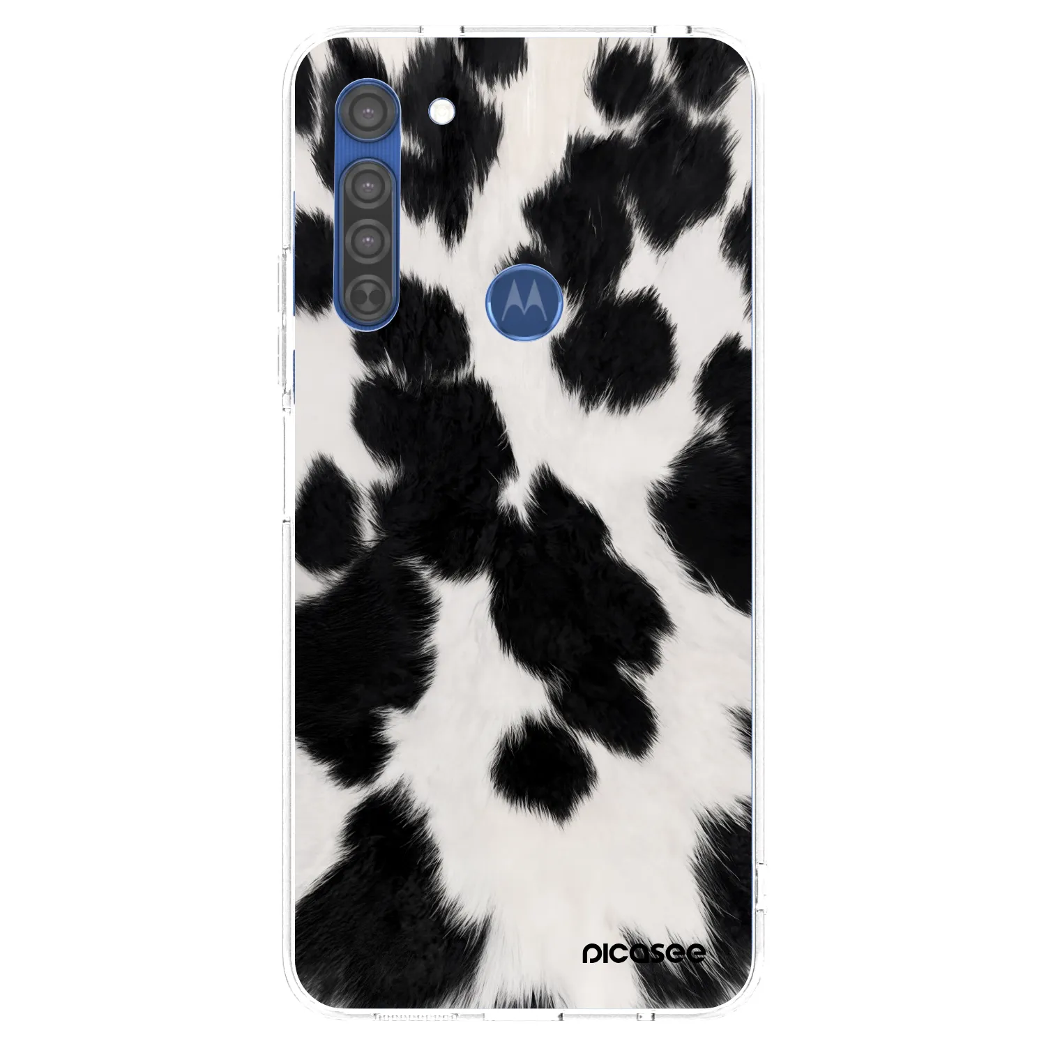 Picasee διαφανής θήκη σιλικόνης Motorola Moto G8 - Black Moo