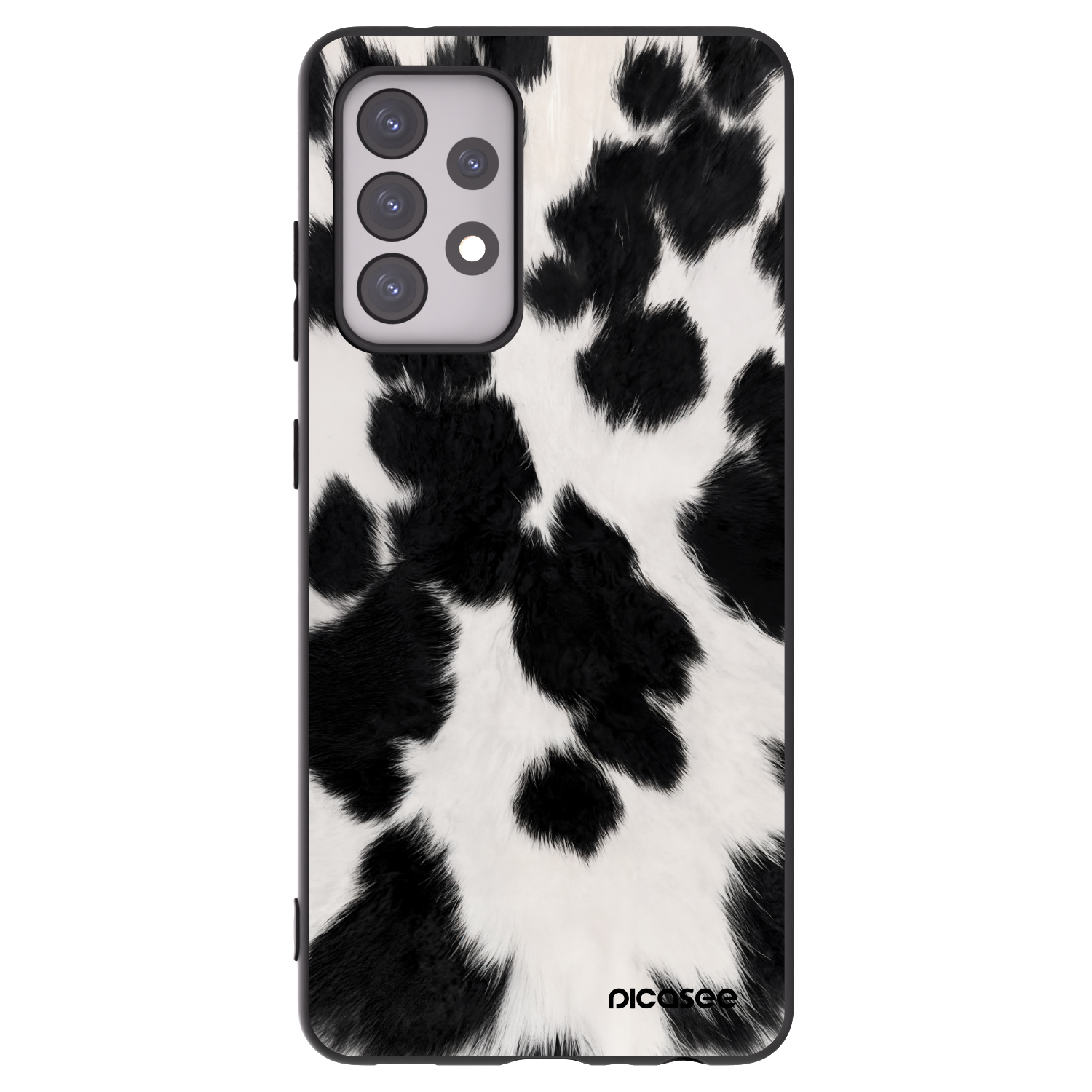 Picasee Μαύρη θήκη σιλικόνης για Samsung Galaxy A52 5G A525F - Black Moo