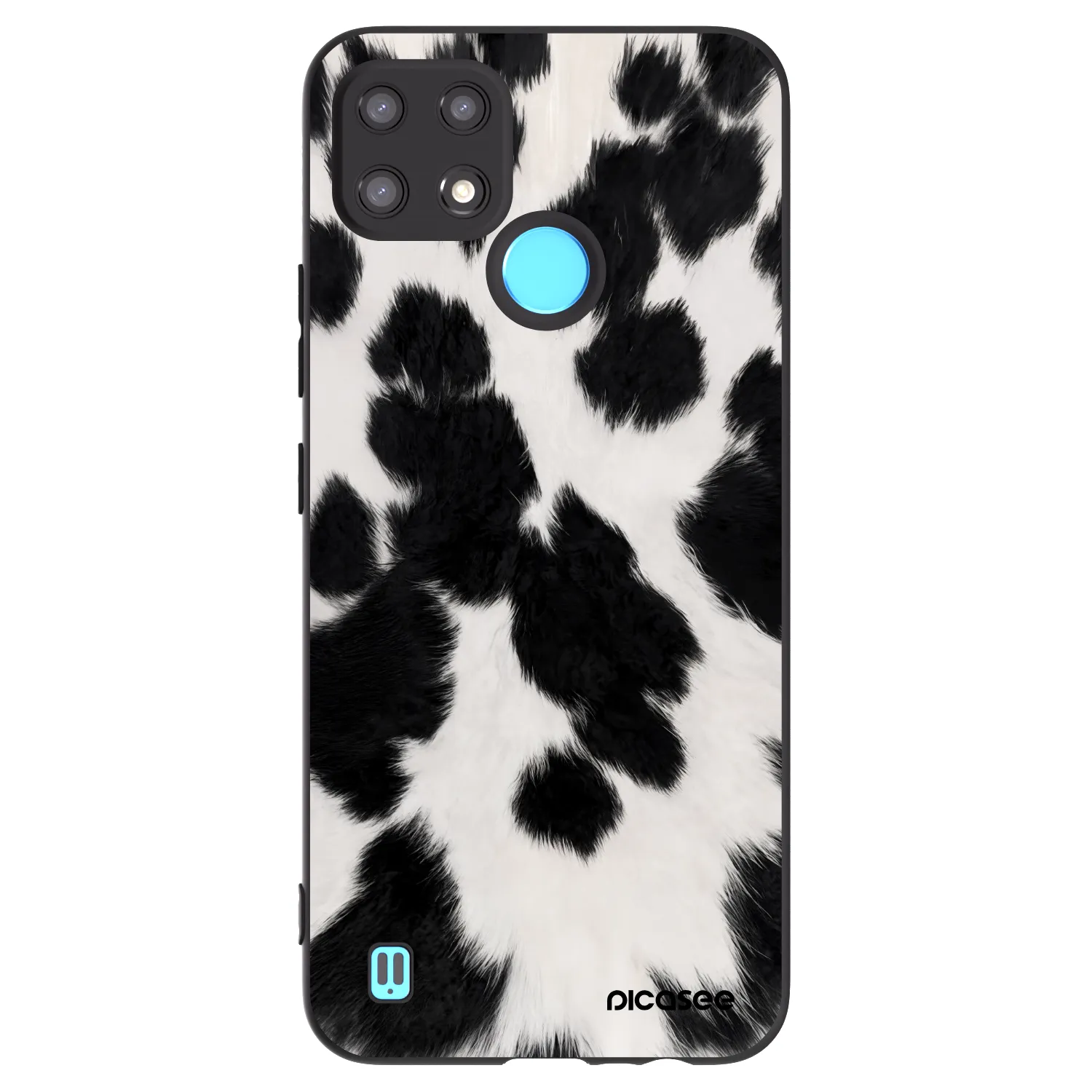 Picasee Μαύρη θήκη σιλικόνης για Realme C21 - Black Moo