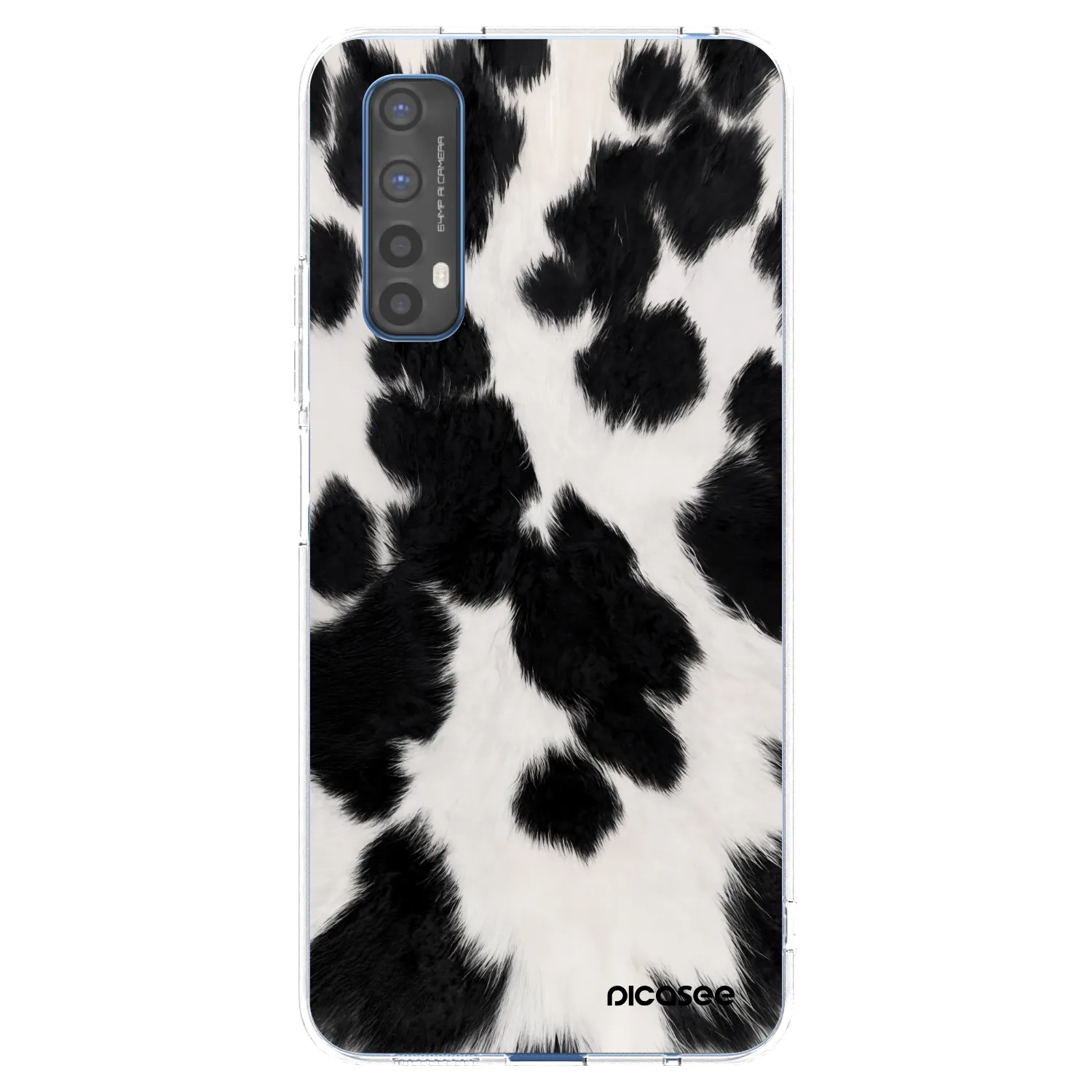 Picasee διαφανής θήκη σιλικόνης Realme 7 - Black Moo