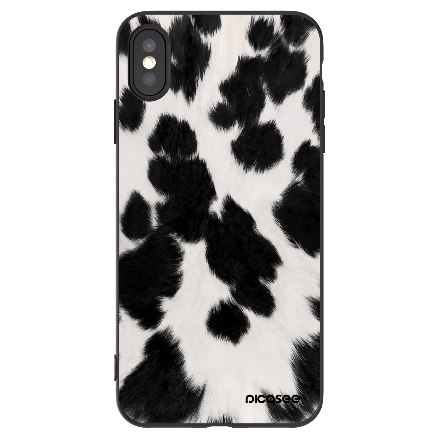 Picasee Μαύρη θήκη σιλικόνης για Apple iPhone XS Max - Black Moo