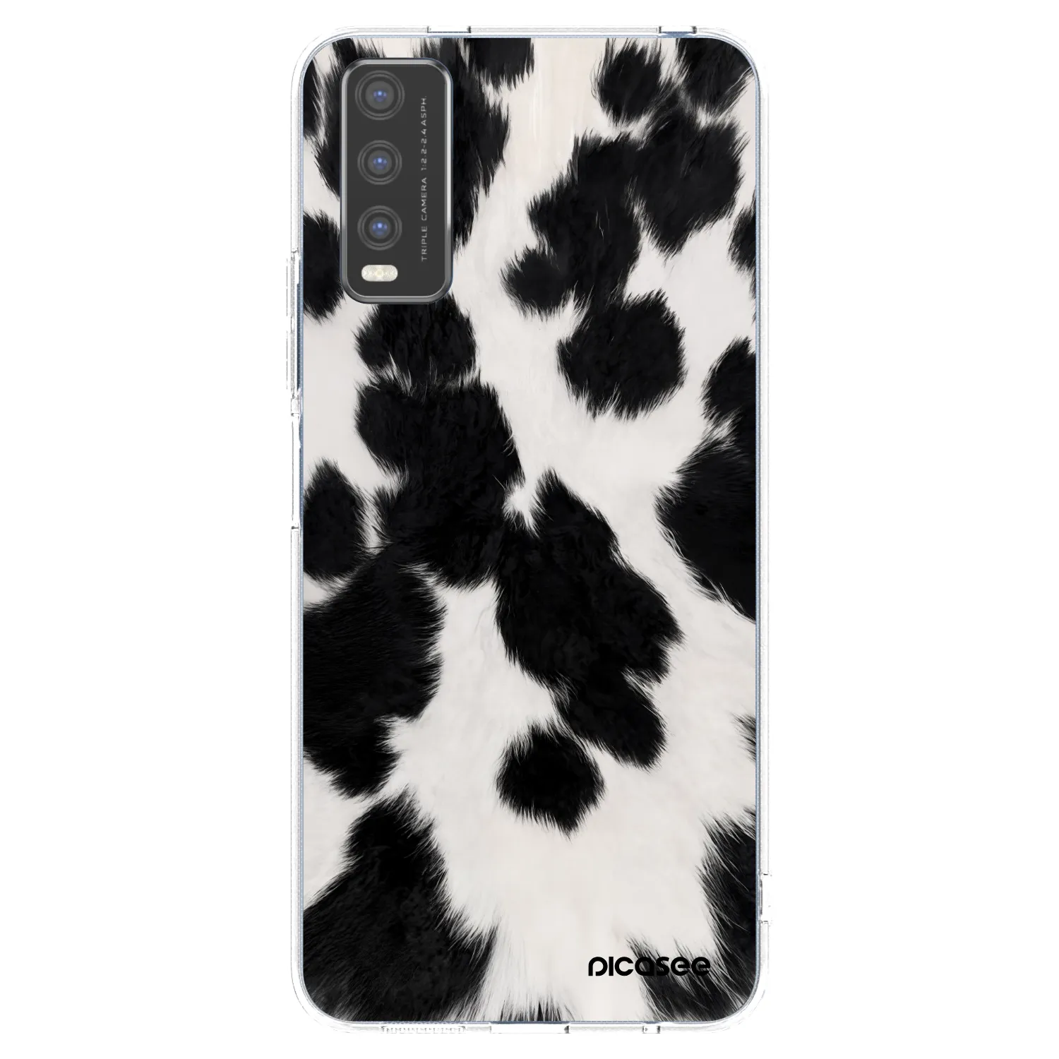 Picasee διαφανής θήκη σιλικόνης Vivo Y20s - Black Moo