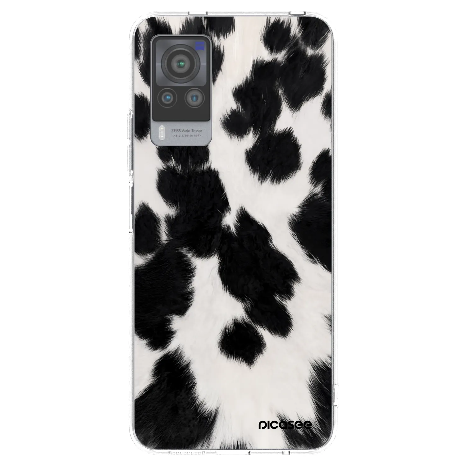 Picasee διαφανής θήκη σιλικόνης Vivo X60 Pro 5G - Black Moo