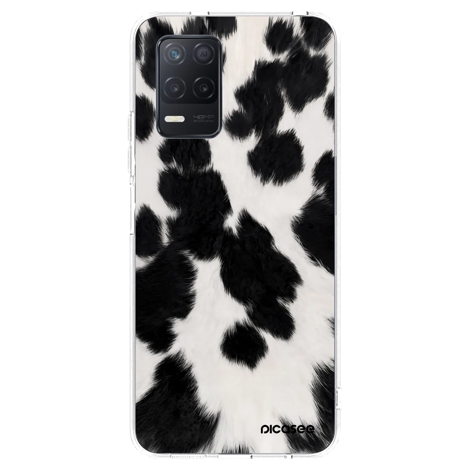 Picasee διαφανής θήκη σιλικόνης Realme 8 5G - Black Moo