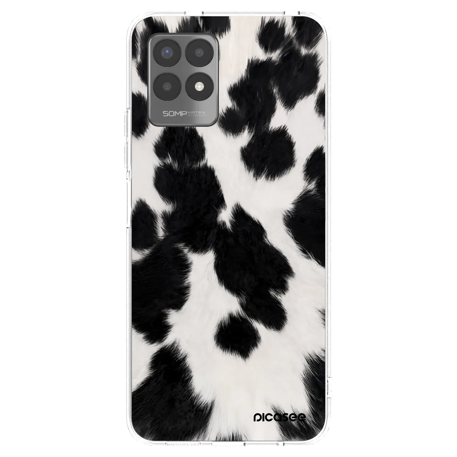 Picasee διαφανής θήκη σιλικόνης Realme 8i - Black Moo