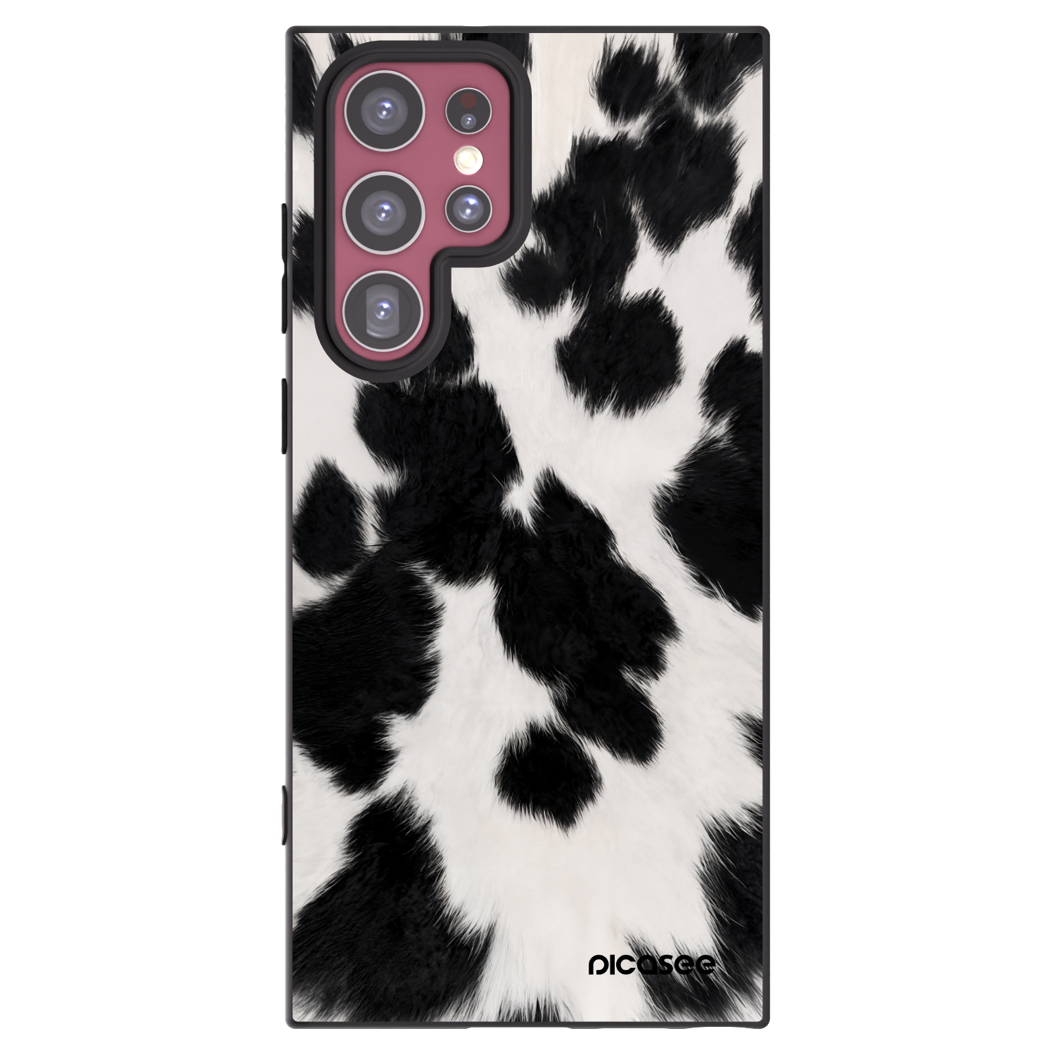 Picasee Μαύρη θήκη σιλικόνης για Samsung Galaxy S22 Ultra 5G - Black Moo