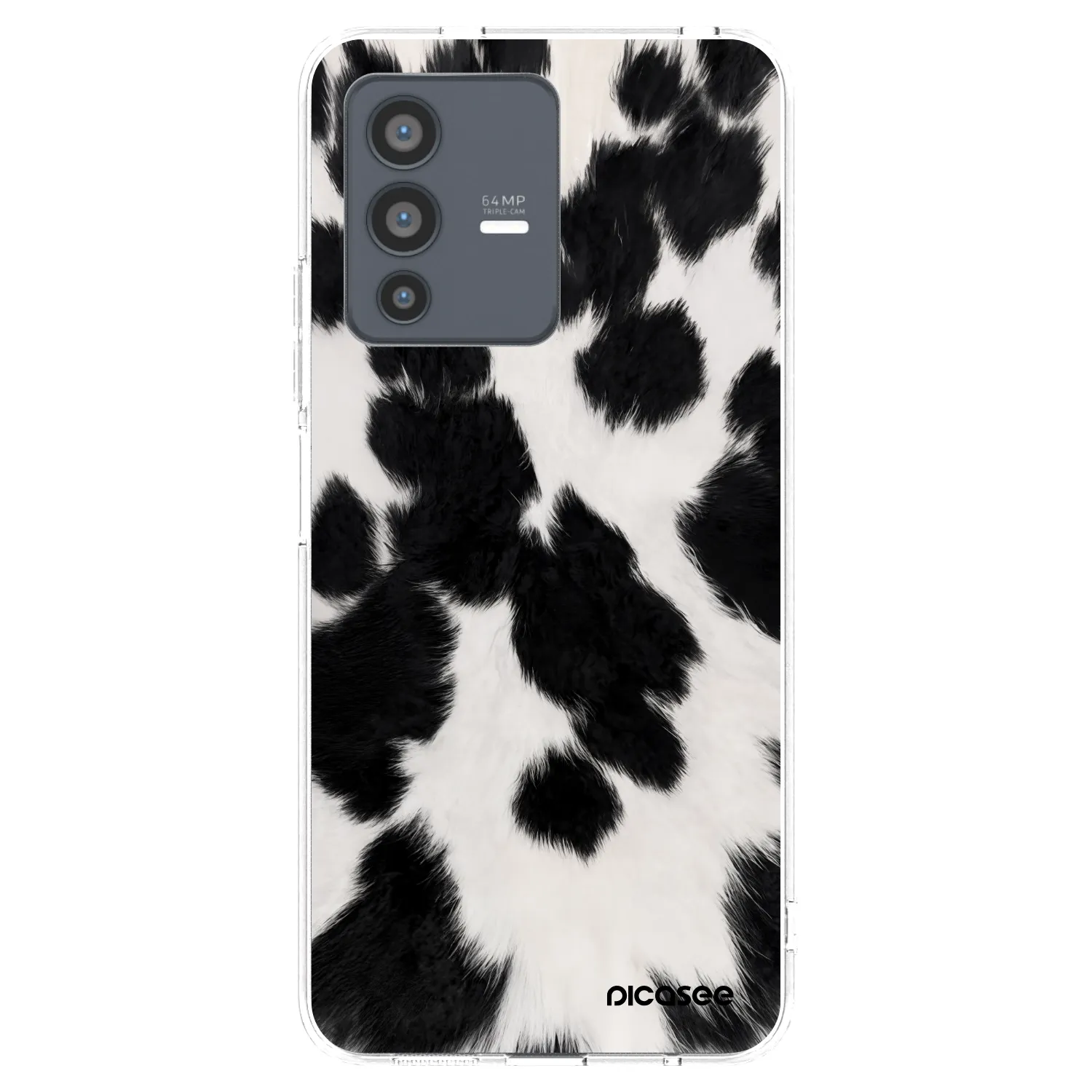 Picasee διαφανής θήκη σιλικόνης Vivo V23 5G - Black Moo