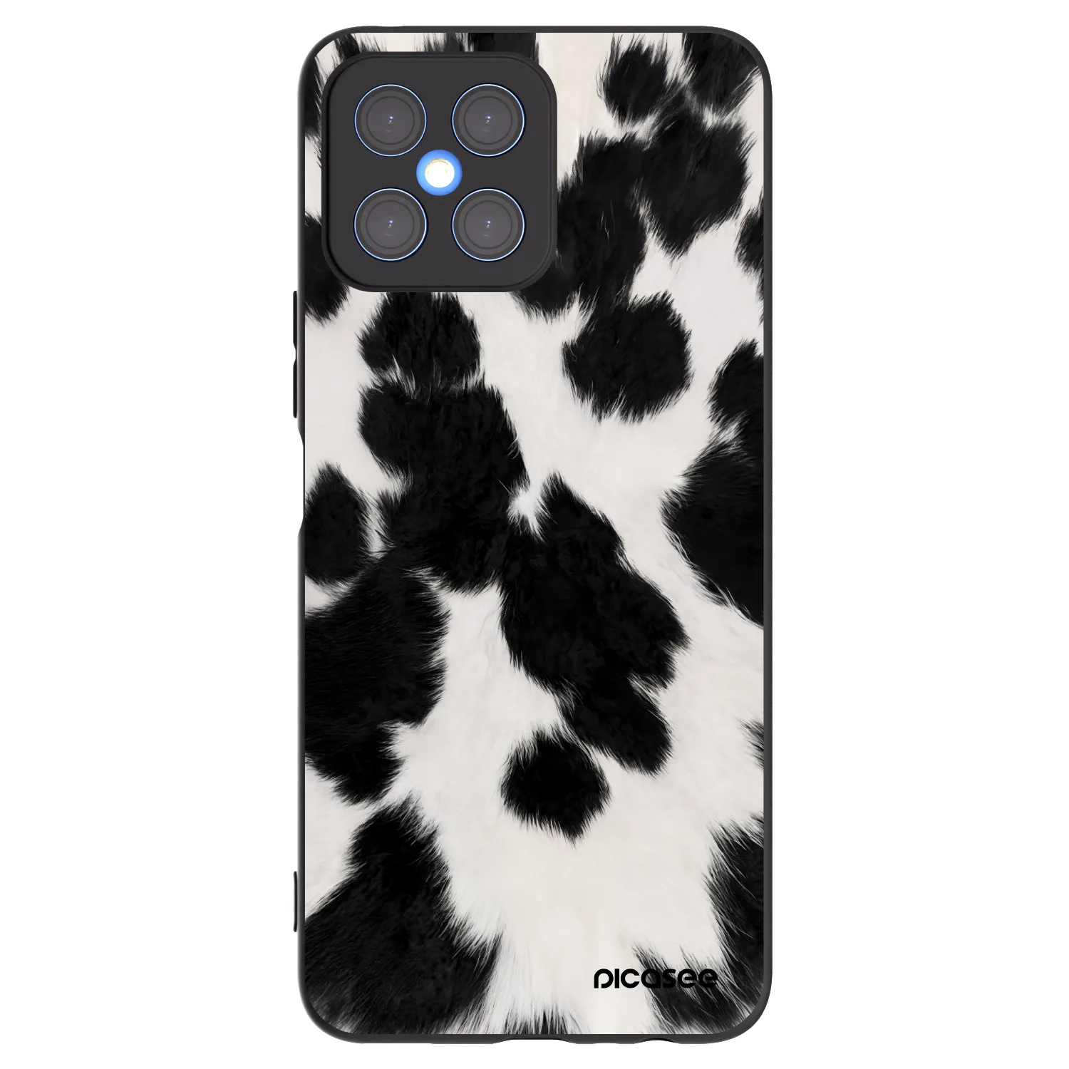 Picasee Μαύρη θήκη σιλικόνης για Honor X8 4G - Black Moo