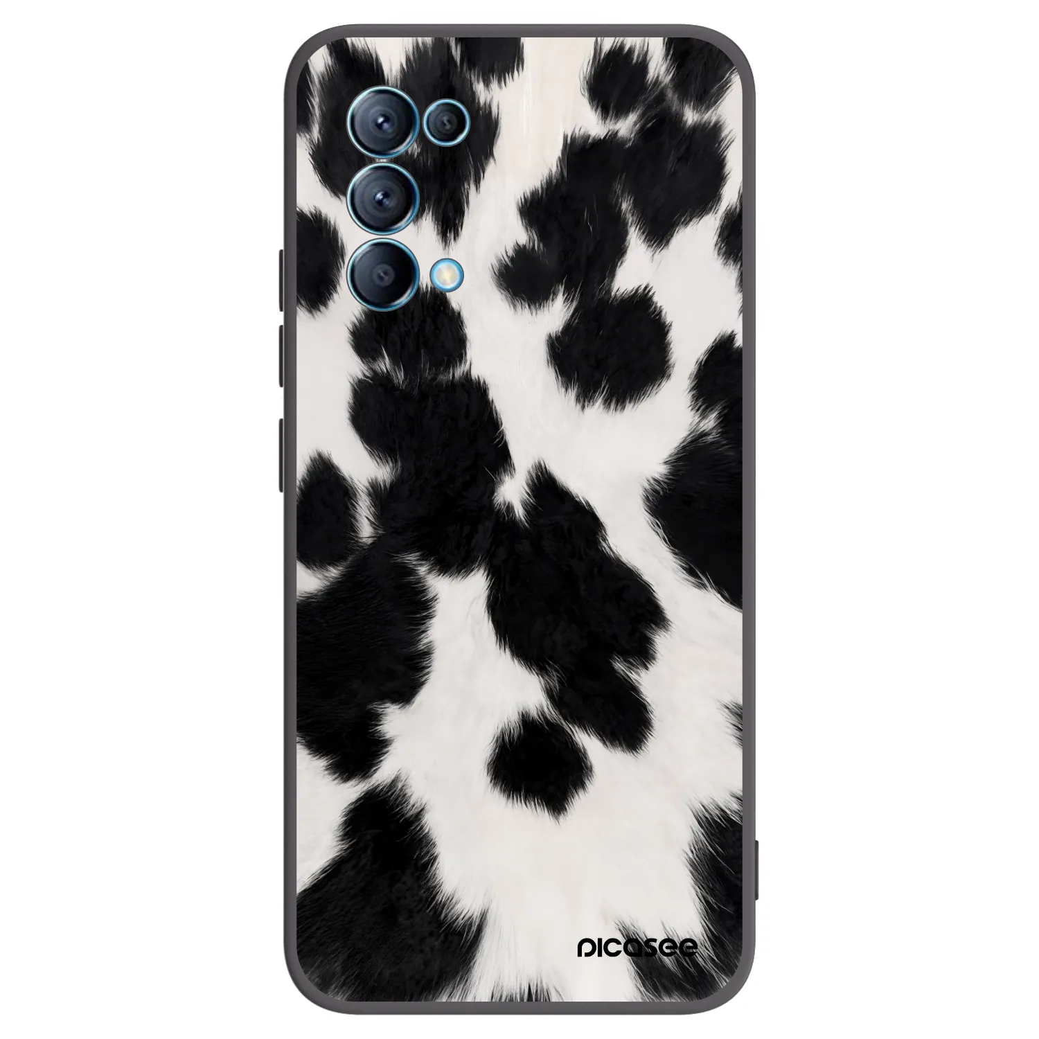 Picasee Μαύρη θήκη σιλικόνης για OPPO Reno 5 5G - Black Moo