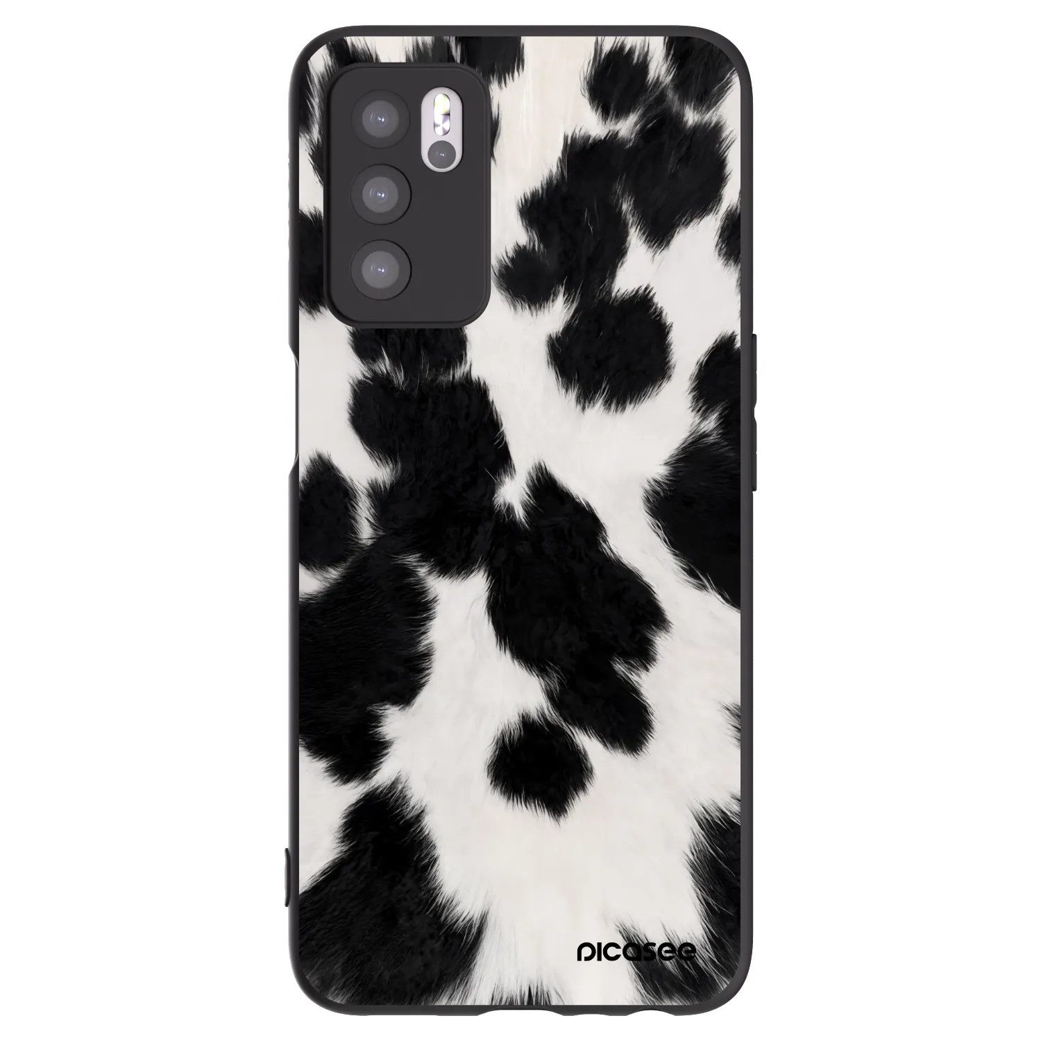 Picasee Μαύρη θήκη σιλικόνης για OPPO A16 - Black Moo