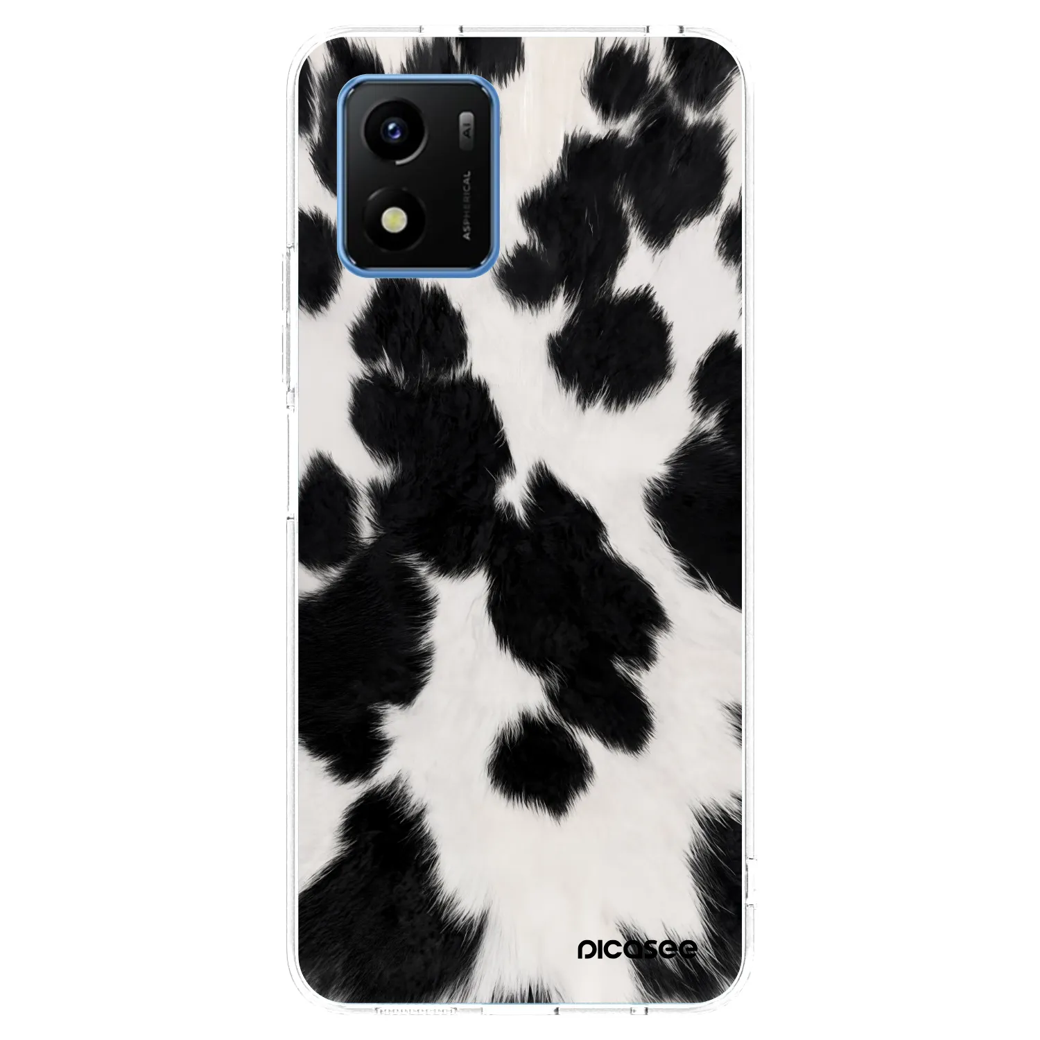 Picasee διαφανής θήκη σιλικόνης Vivo Y01 - Black Moo