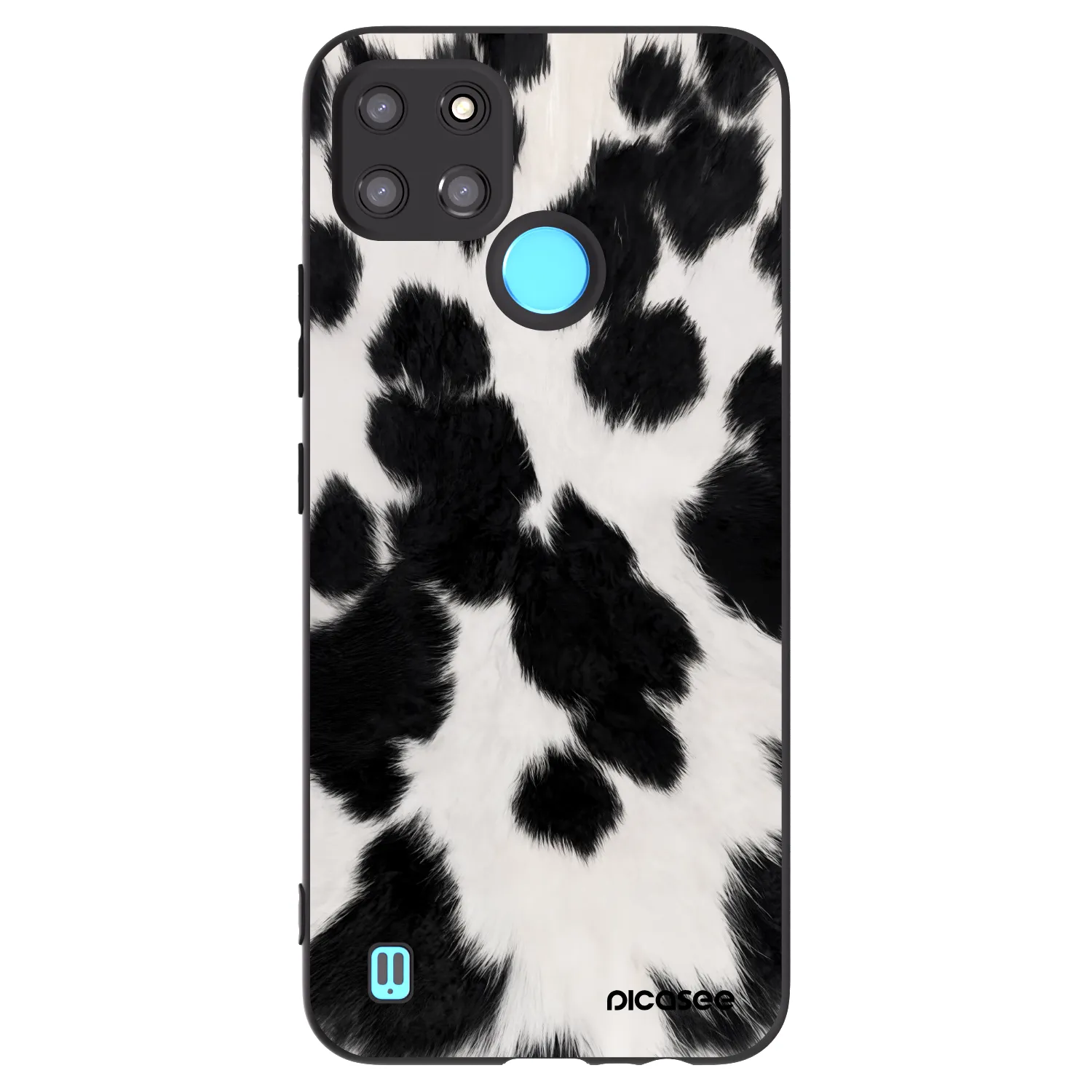 Picasee Μαύρη θήκη σιλικόνης για Realme C21Y - Black Moo