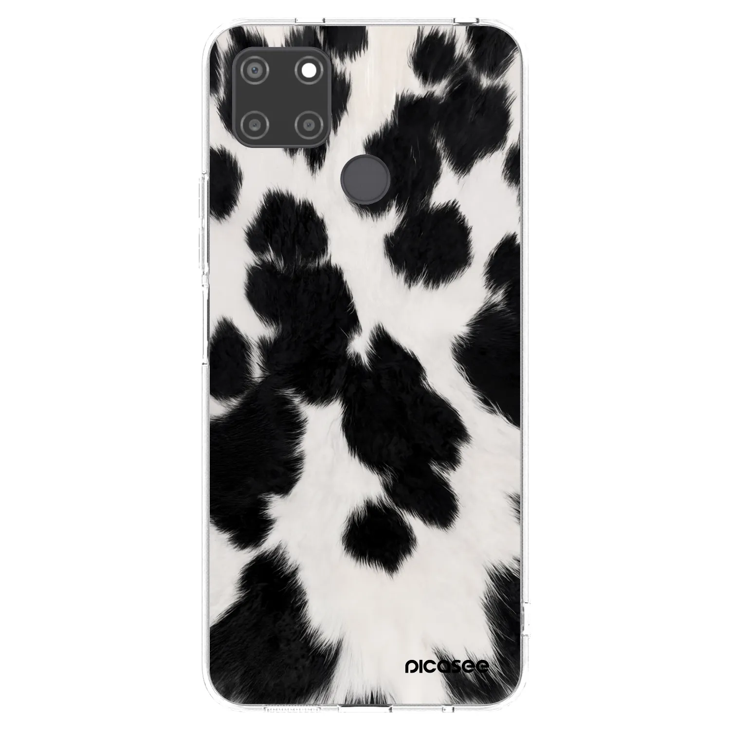 Picasee διαφανής θήκη σιλικόνης Realme C21Y - Black Moo