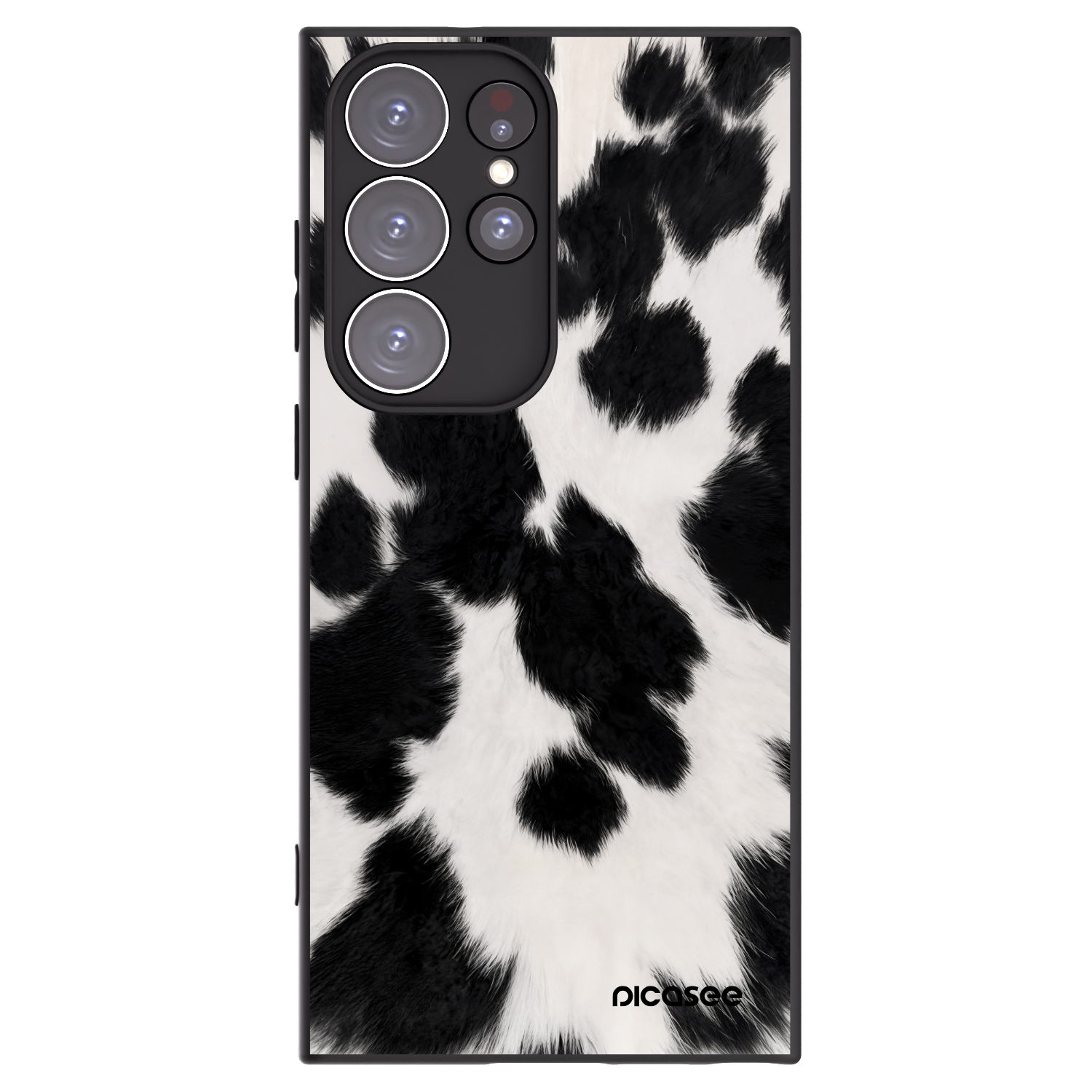 Picasee Μαύρη θήκη σιλικόνης για Samsung Galaxy S23 Ultra 5G - Black Moo