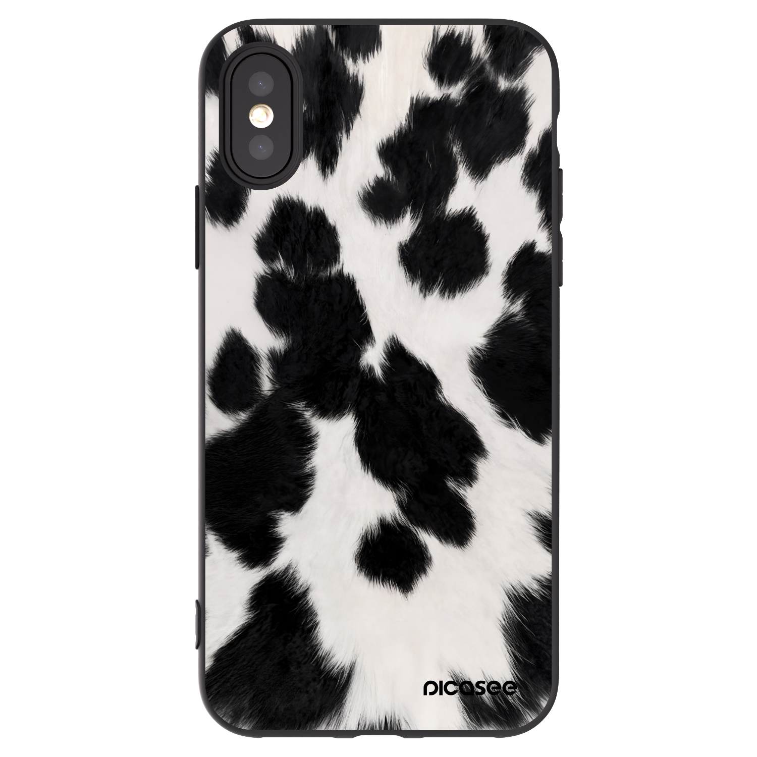 Picasee Μαύρη θήκη σιλικόνης για Apple iPhone X/XS - Black Moo
