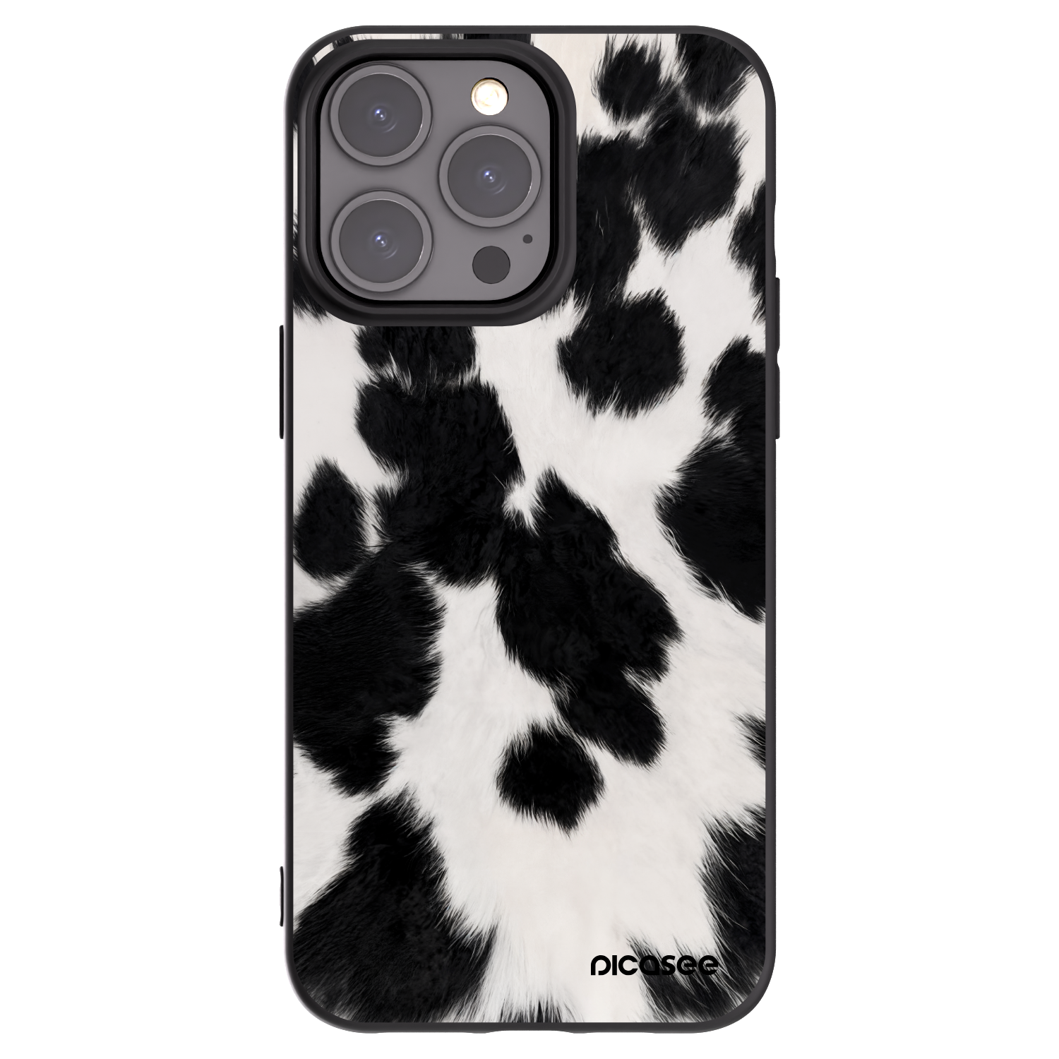 Picasee Μαύρη θήκη σιλικόνης για Apple iPhone 15 Pro Max - Black Moo