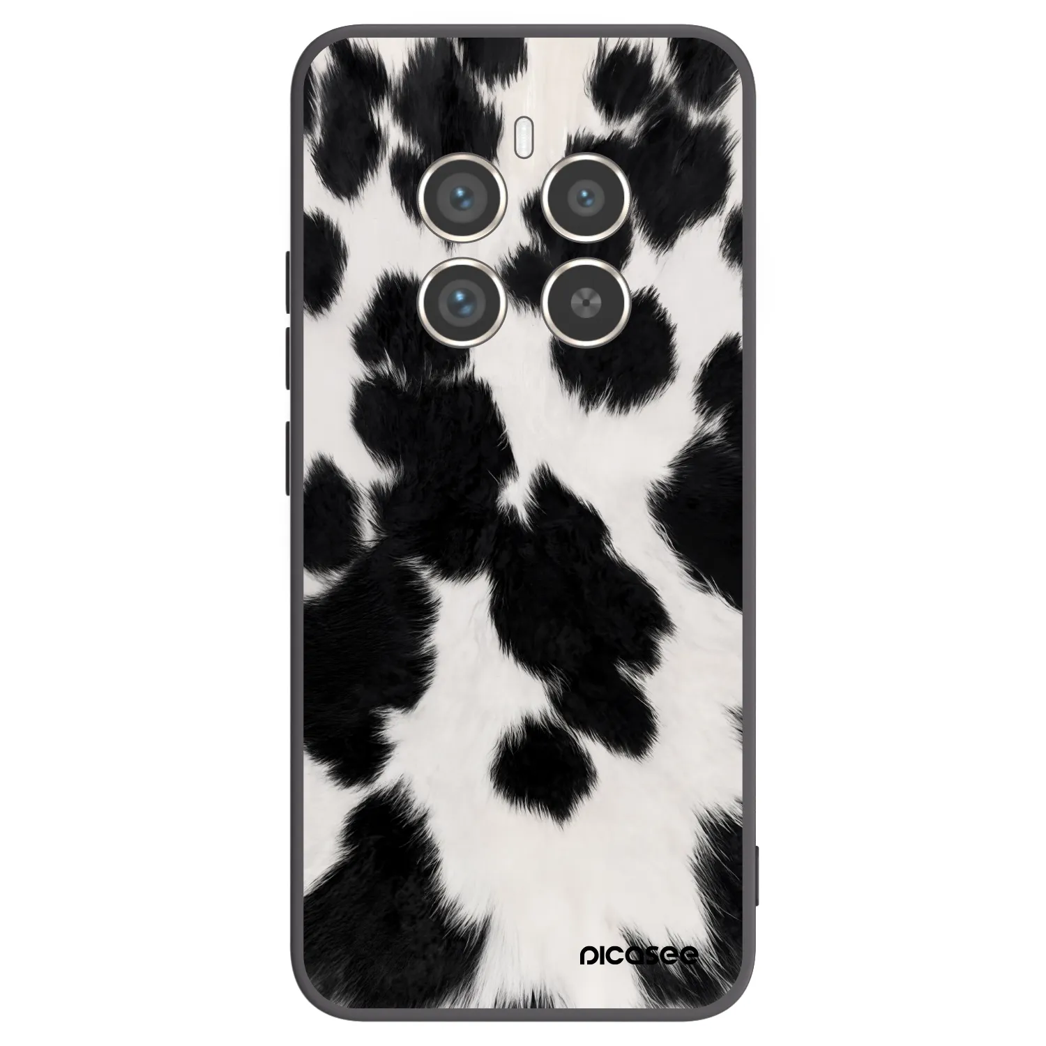 Picasee Μαύρη θήκη σιλικόνης για Realme 12 Pro 5G - Black Moo