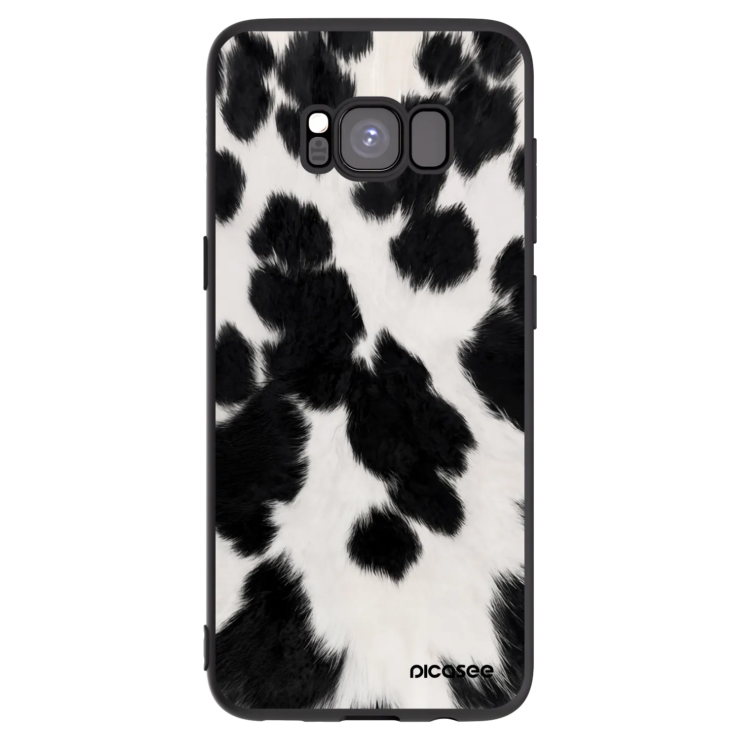 Picasee Μαύρη θήκη σιλικόνης για Samsung Galaxy S8 G950F - Black Moo