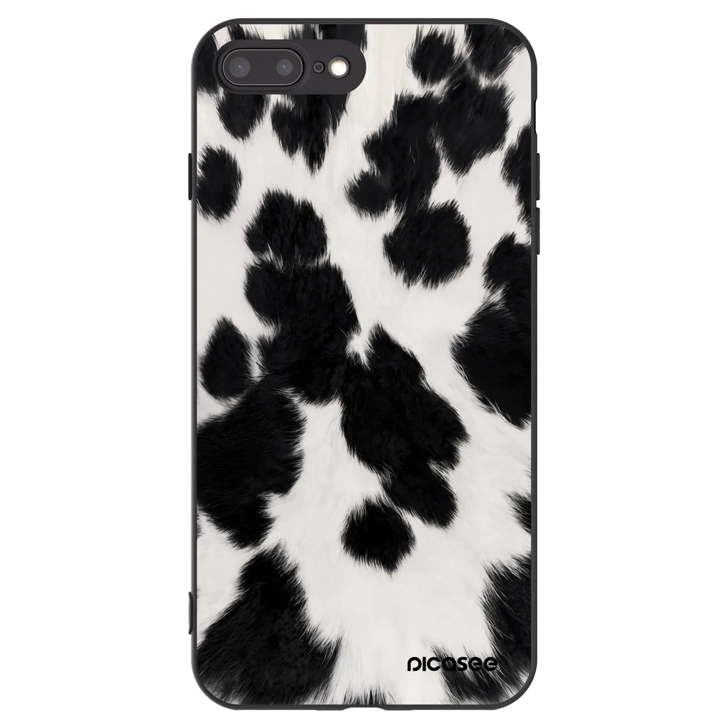 Picasee Μαύρη θήκη σιλικόνης για Apple iPhone 8 Plus - Black Moo