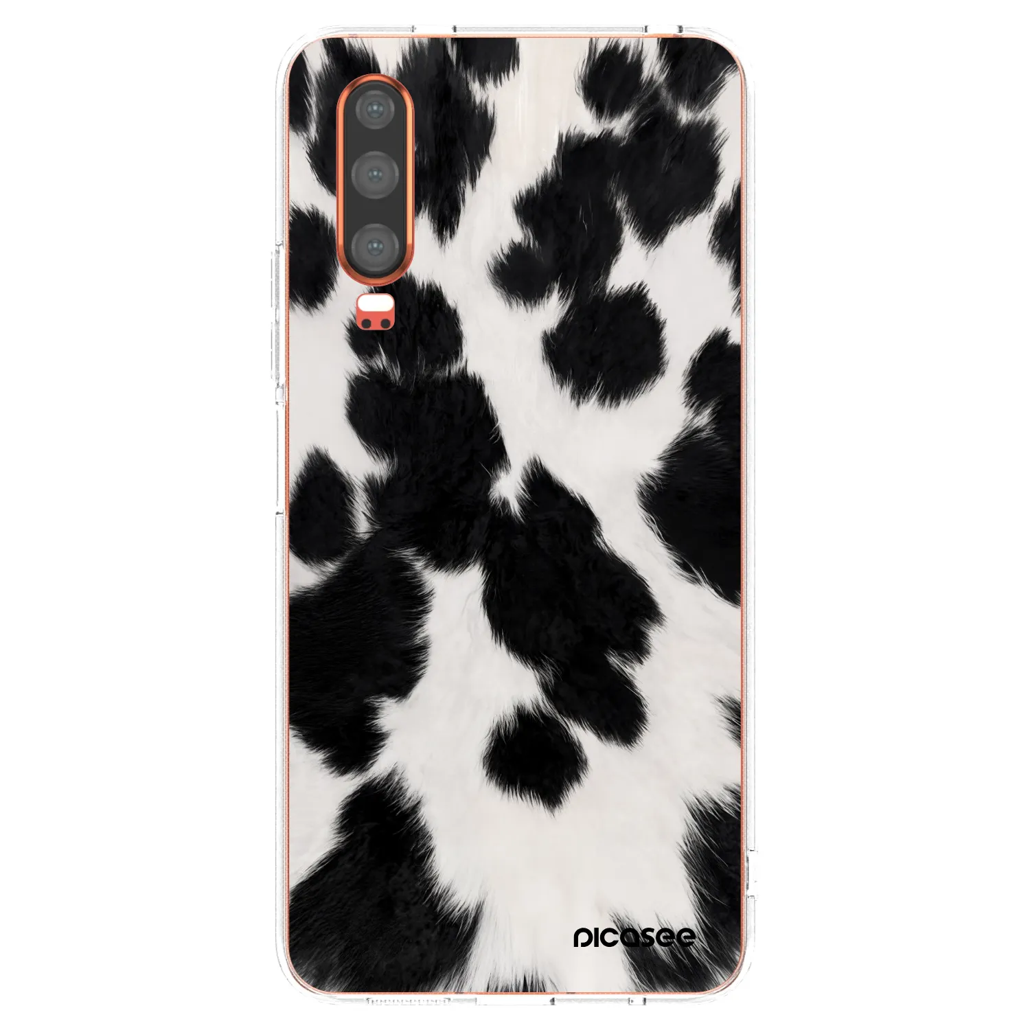 Picasee διαφανής θήκη σιλικόνης Huawei P30 - Black Moo