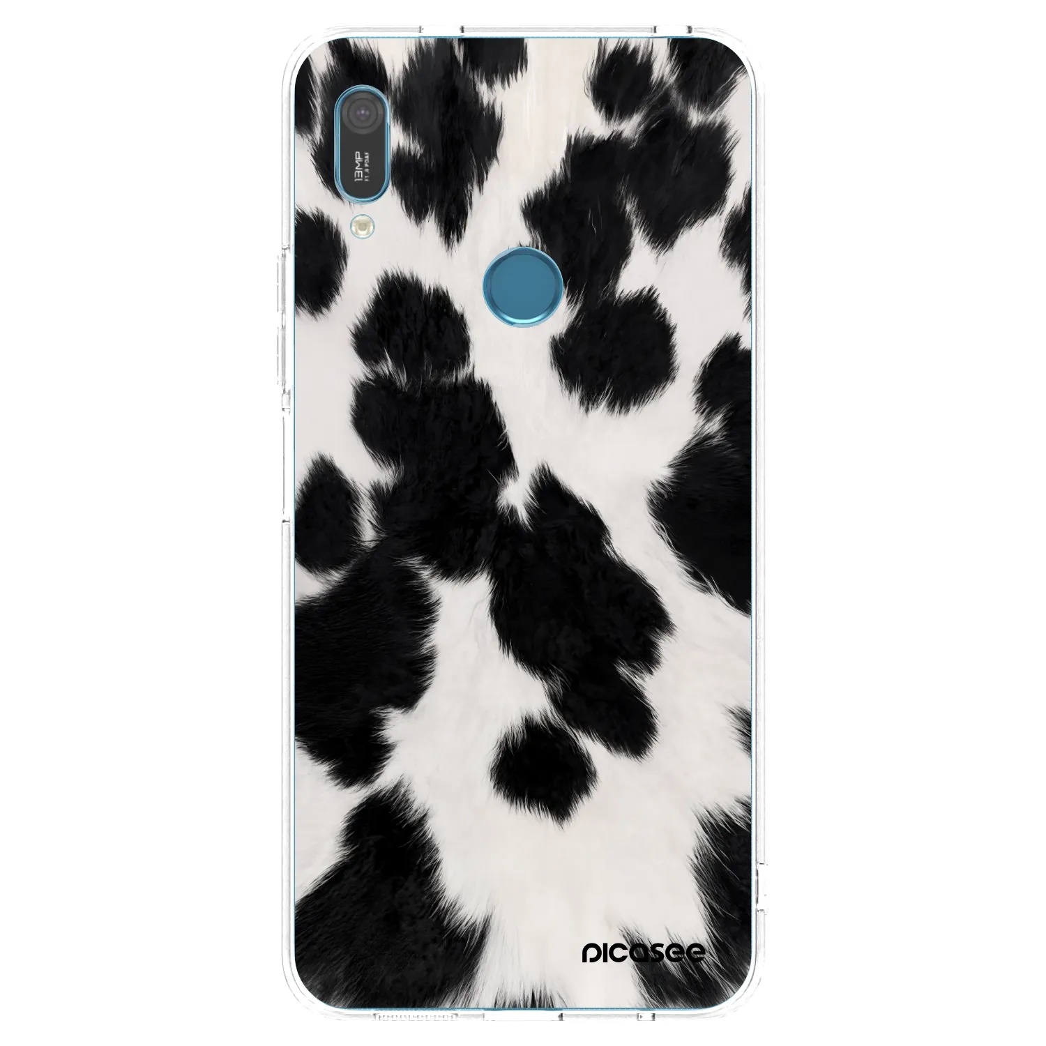 Picasee διαφανής θήκη σιλικόνης Huawei Y6 2019 - Black Moo