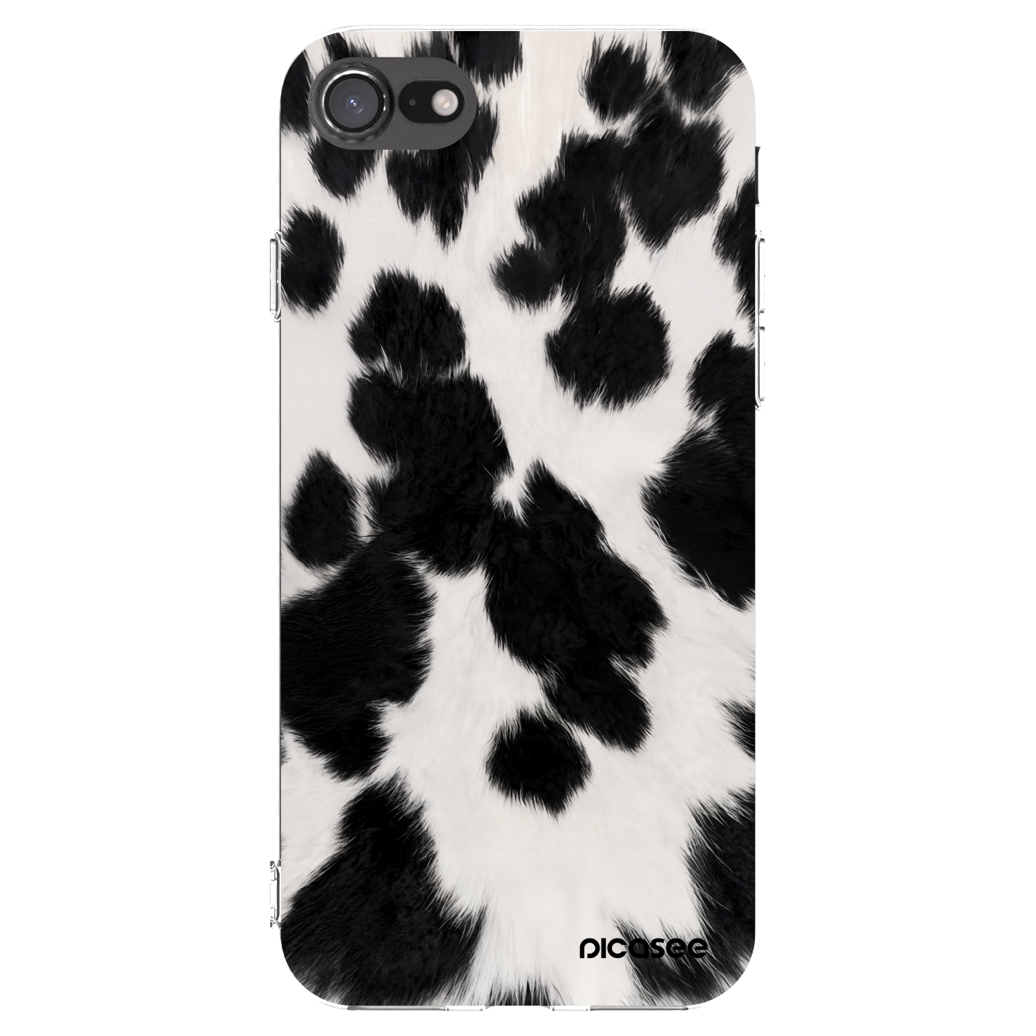 Picasee διαφανής θήκη σιλικόνης Apple iPhone SE 2020 - Black Moo