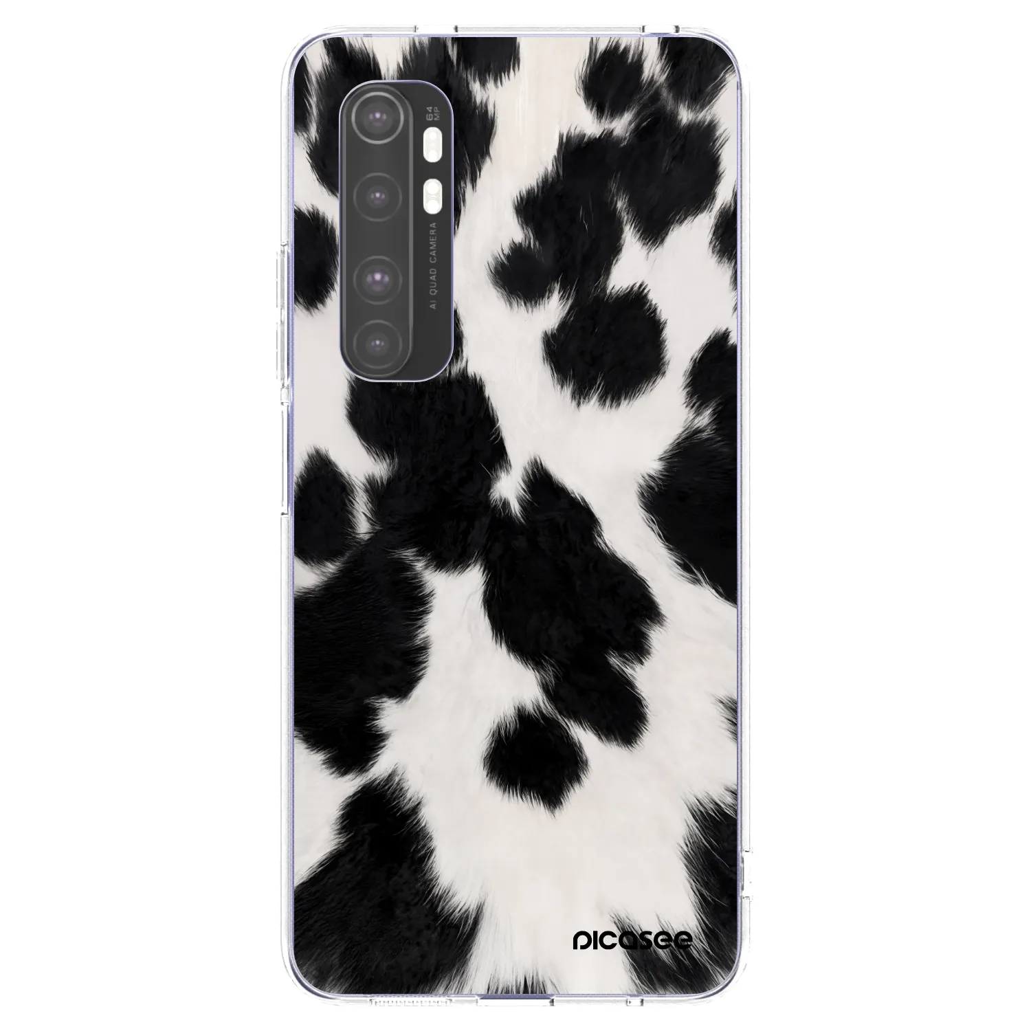 Picasee διαφανής θήκη σιλικόνης Xiaomi Mi Note 10 Lite - Black Moo