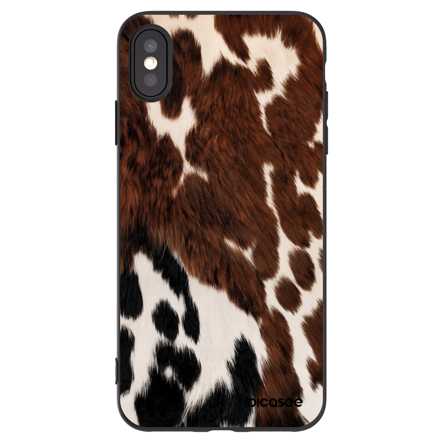 Picasee Μαύρη θήκη σιλικόνης για Apple iPhone XS Max - Rust