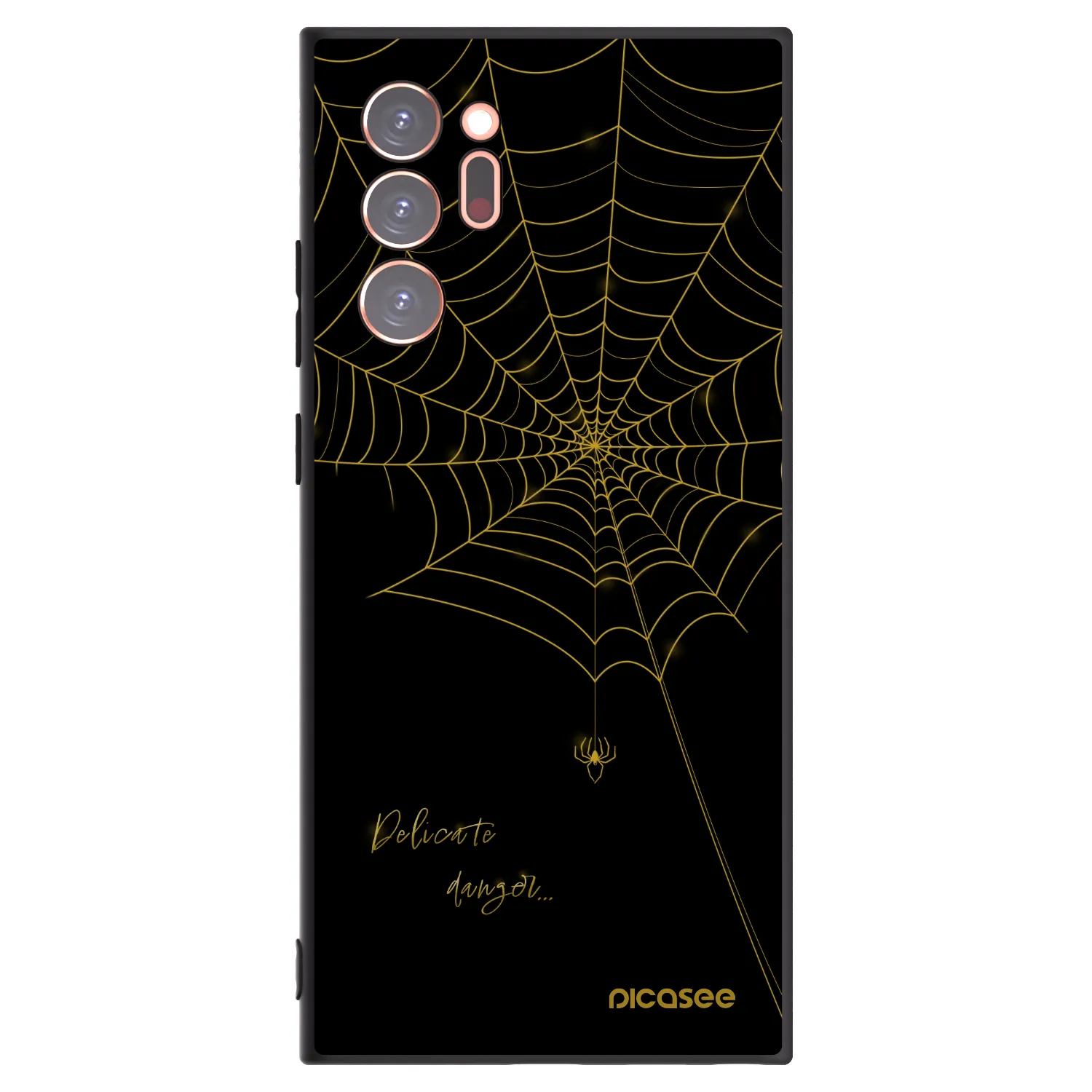 Picasee Μαύρη θήκη σιλικόνης για Samsung Galaxy Note 20 Ultra - Delicate danger
