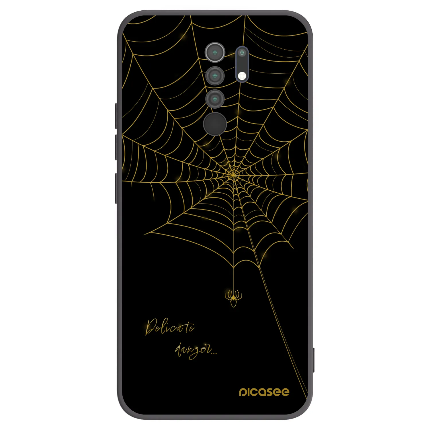 Picasee Μαύρη θήκη σιλικόνης για Xiaomi Redmi 9 - Delicate danger