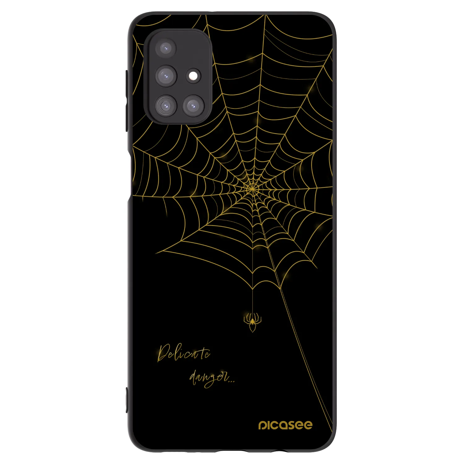 Picasee Μαύρη θήκη σιλικόνης για Samsung Galaxy M31s - Delicate danger