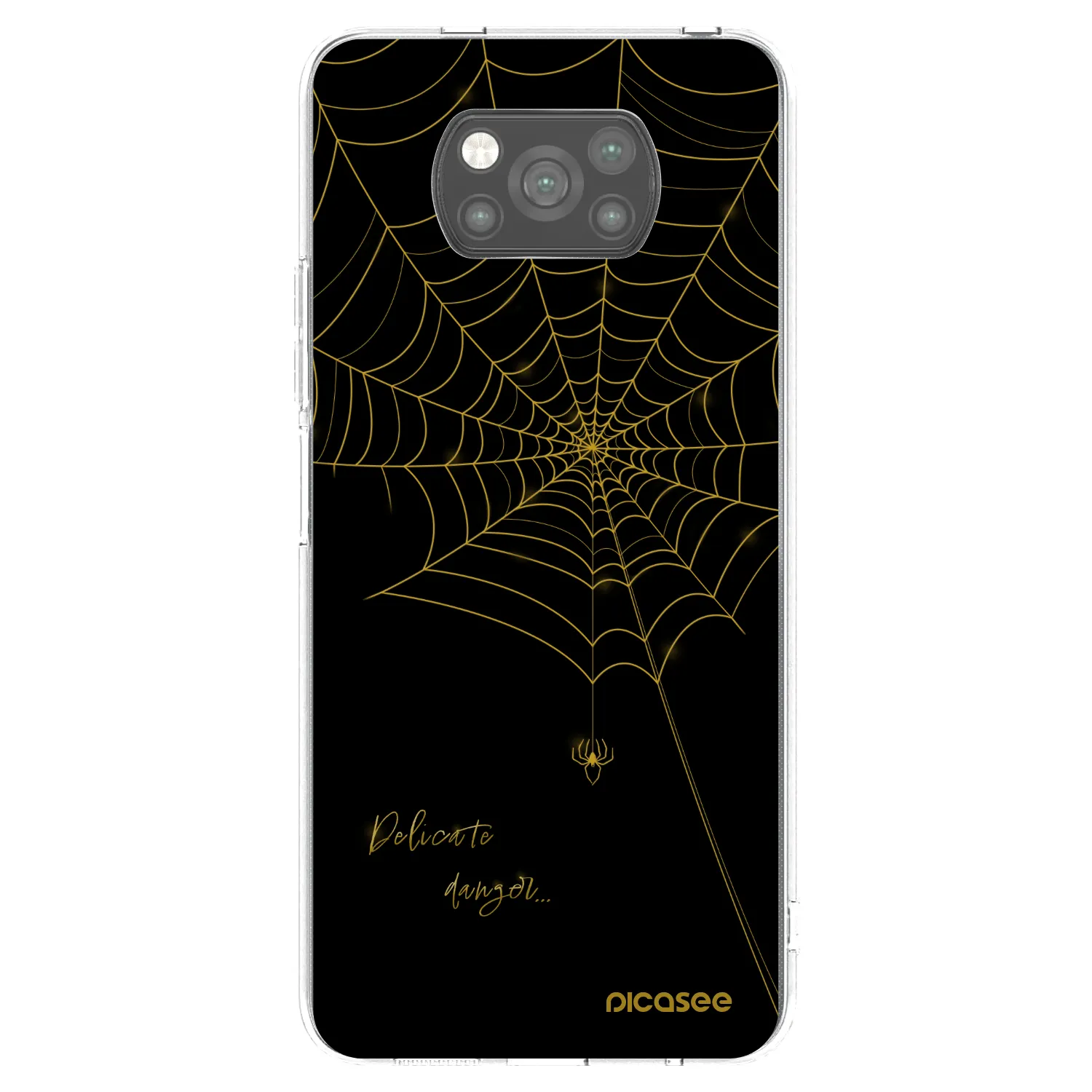 Picasee Μαύρη θήκη σιλικόνης για Xiaomi Poco X3 - Delicate danger