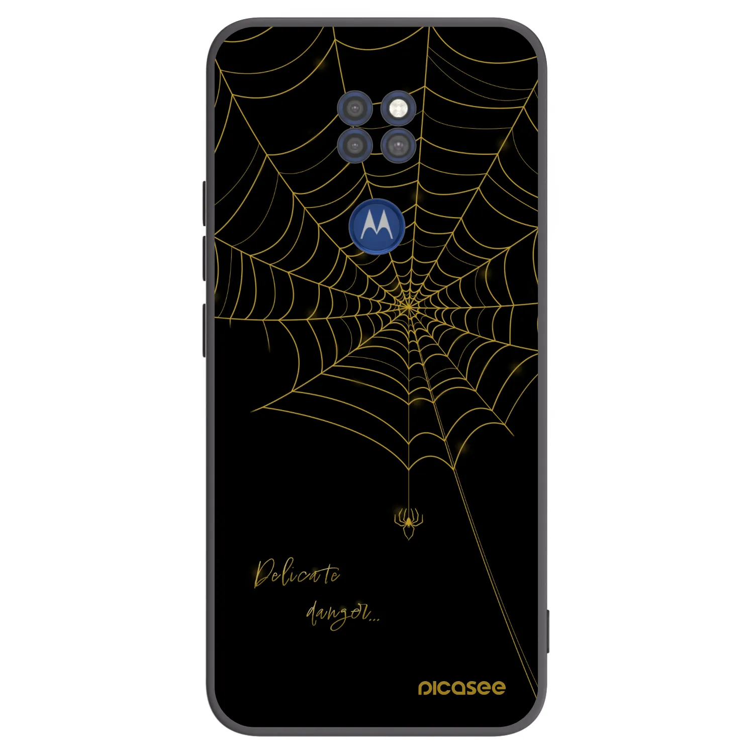Picasee Μαύρη θήκη σιλικόνης για Motorola Moto G9 Play - Delicate danger